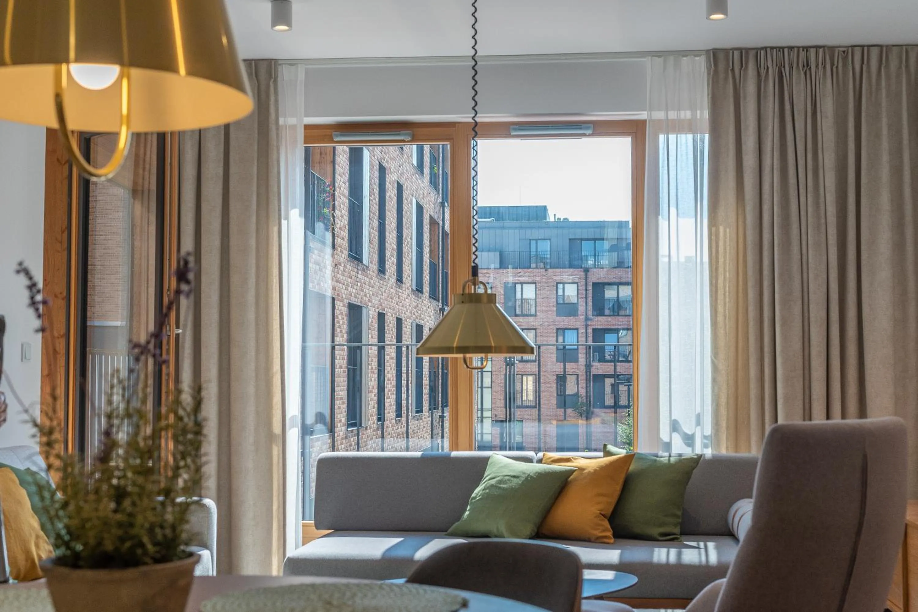 Living room in City Lights Apartments