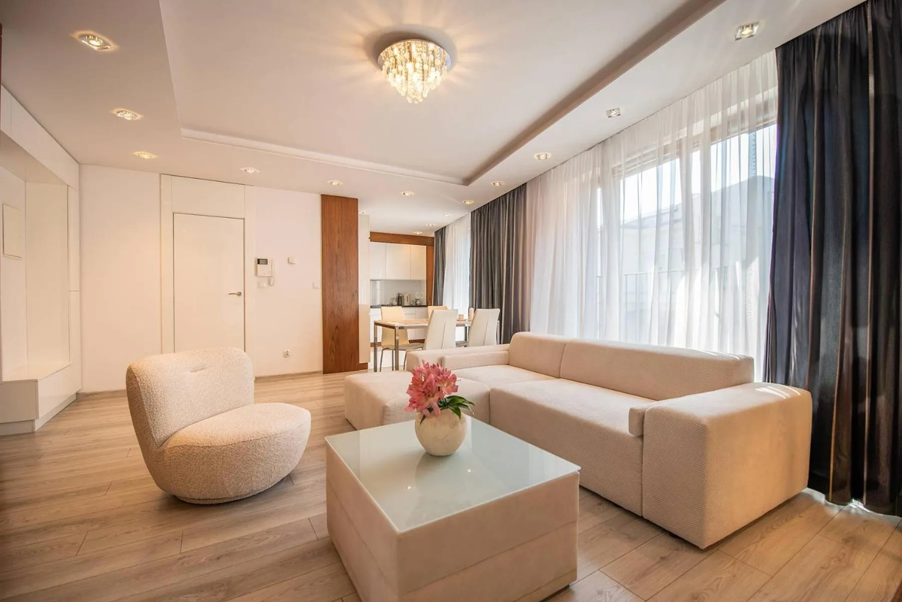 Living room in City Lights Apartments