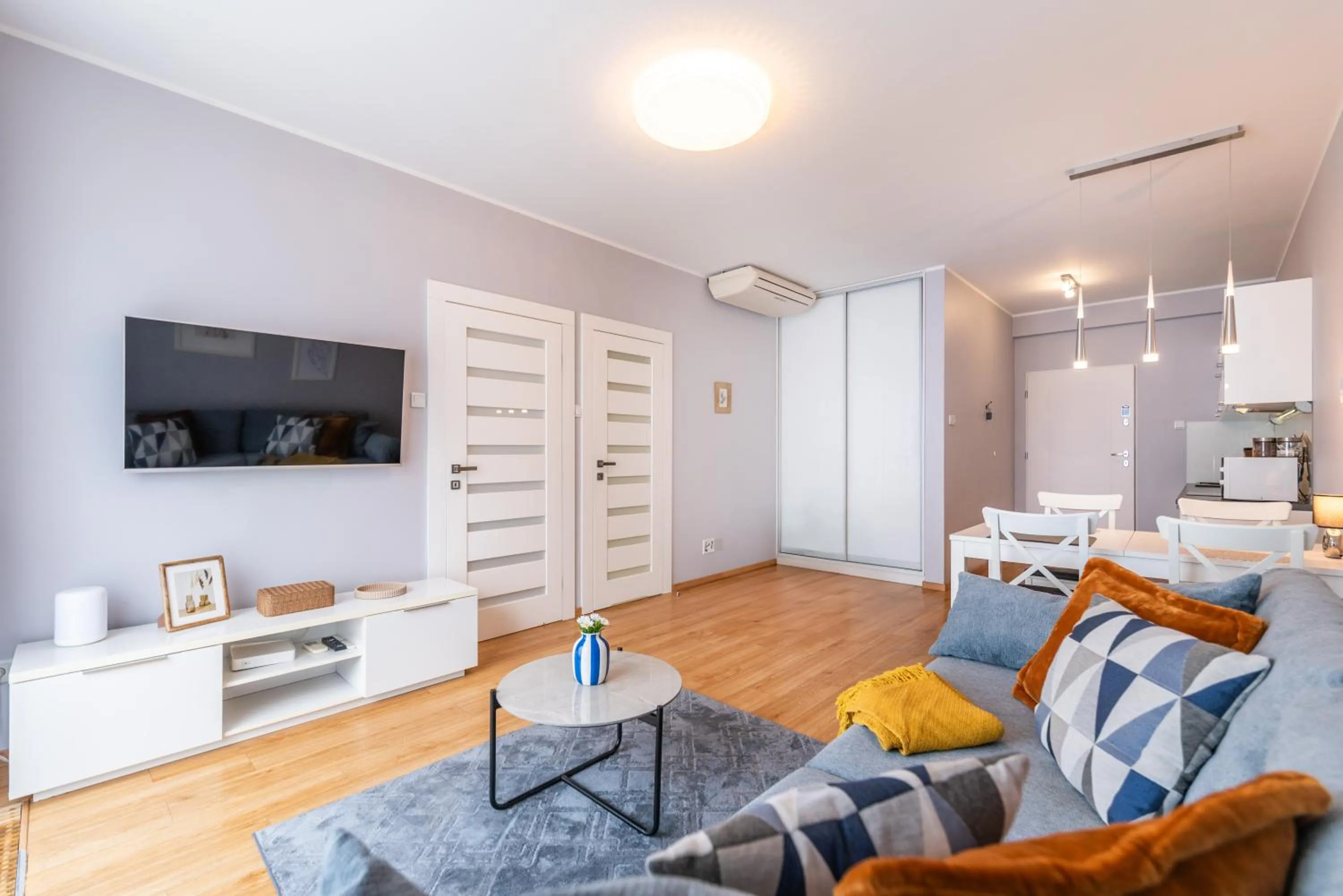 Living room in City Lights Apartments