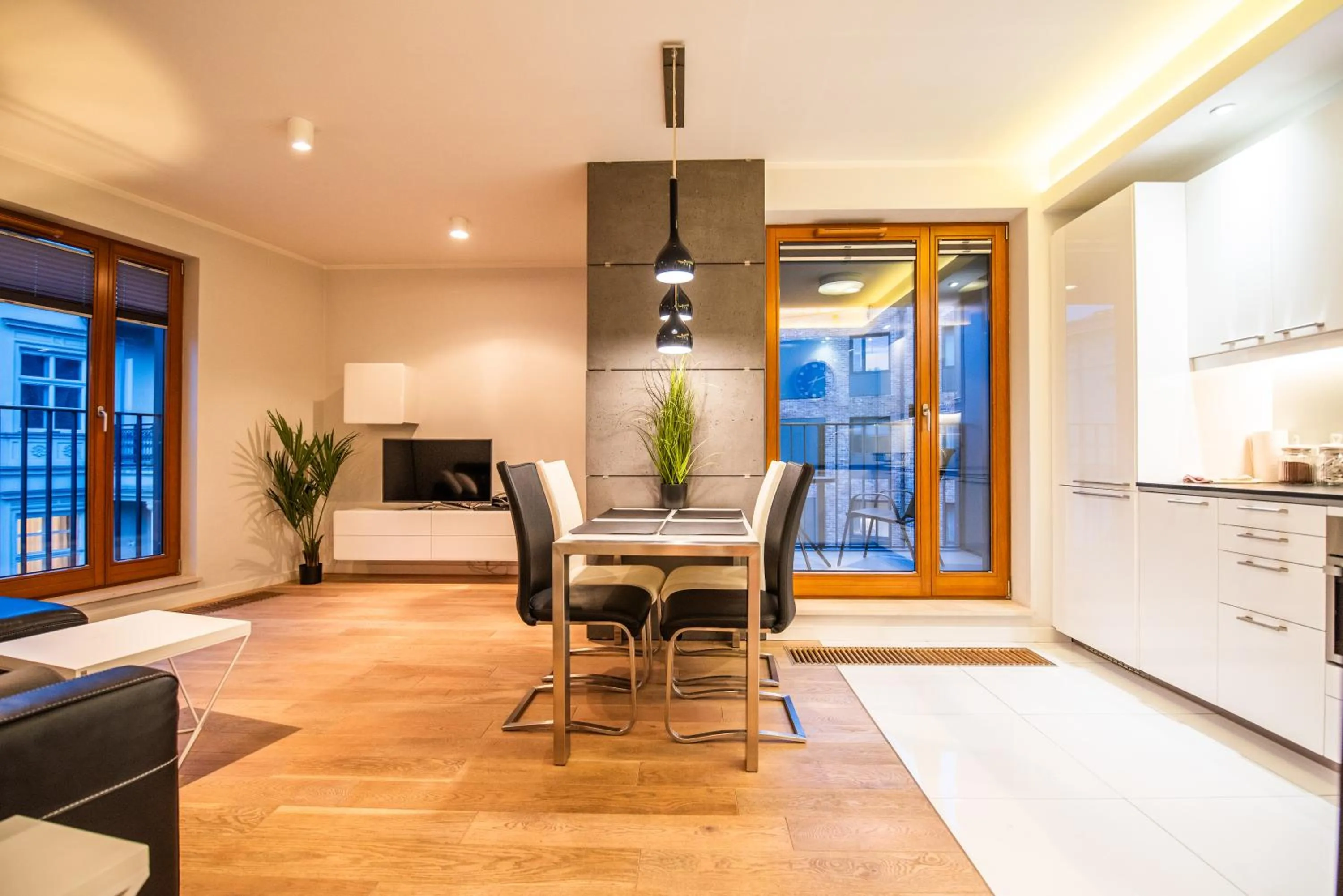 Seating area in City Lights Apartments