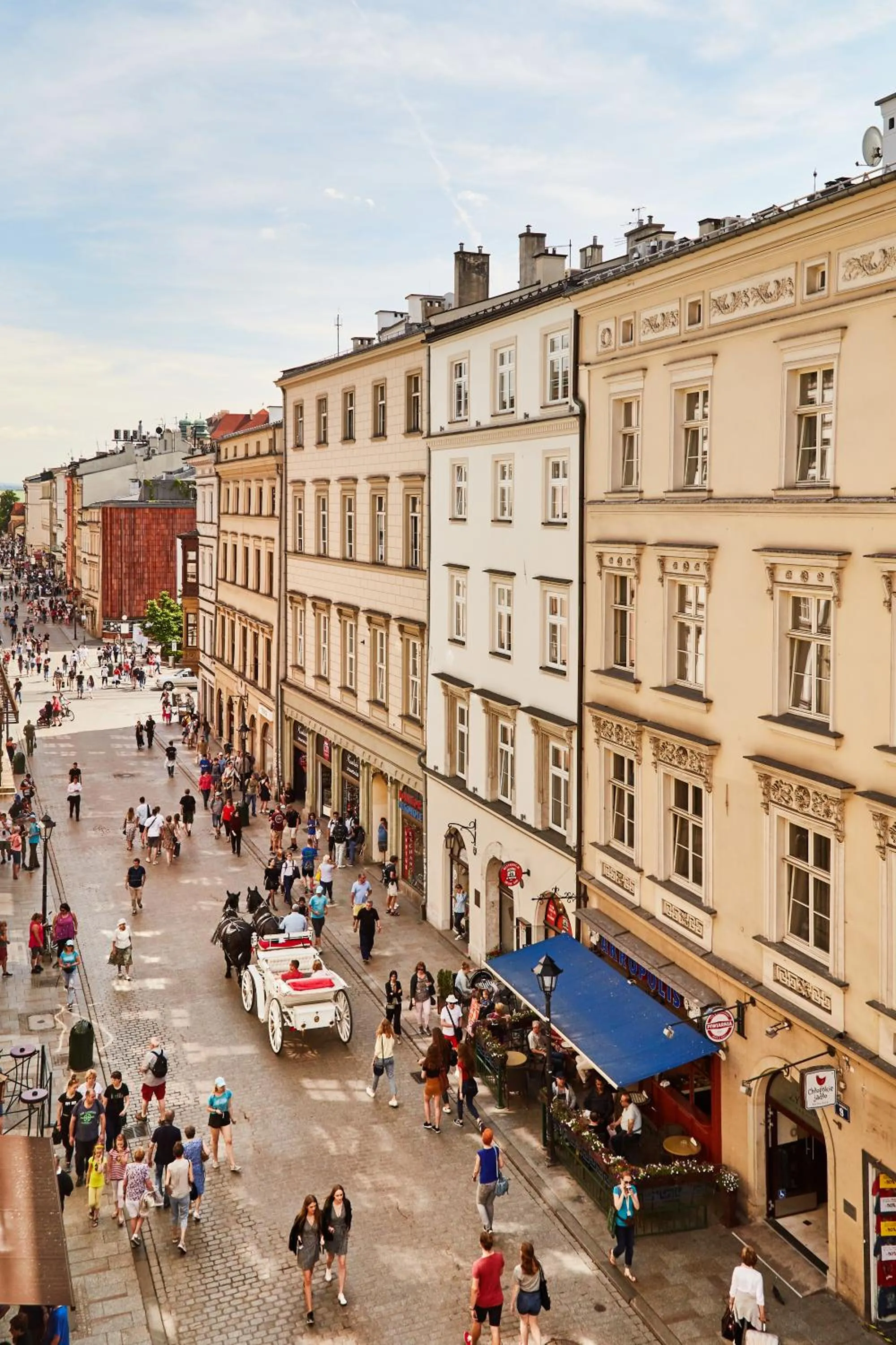 City view in Krakow For You Main Square Apartments