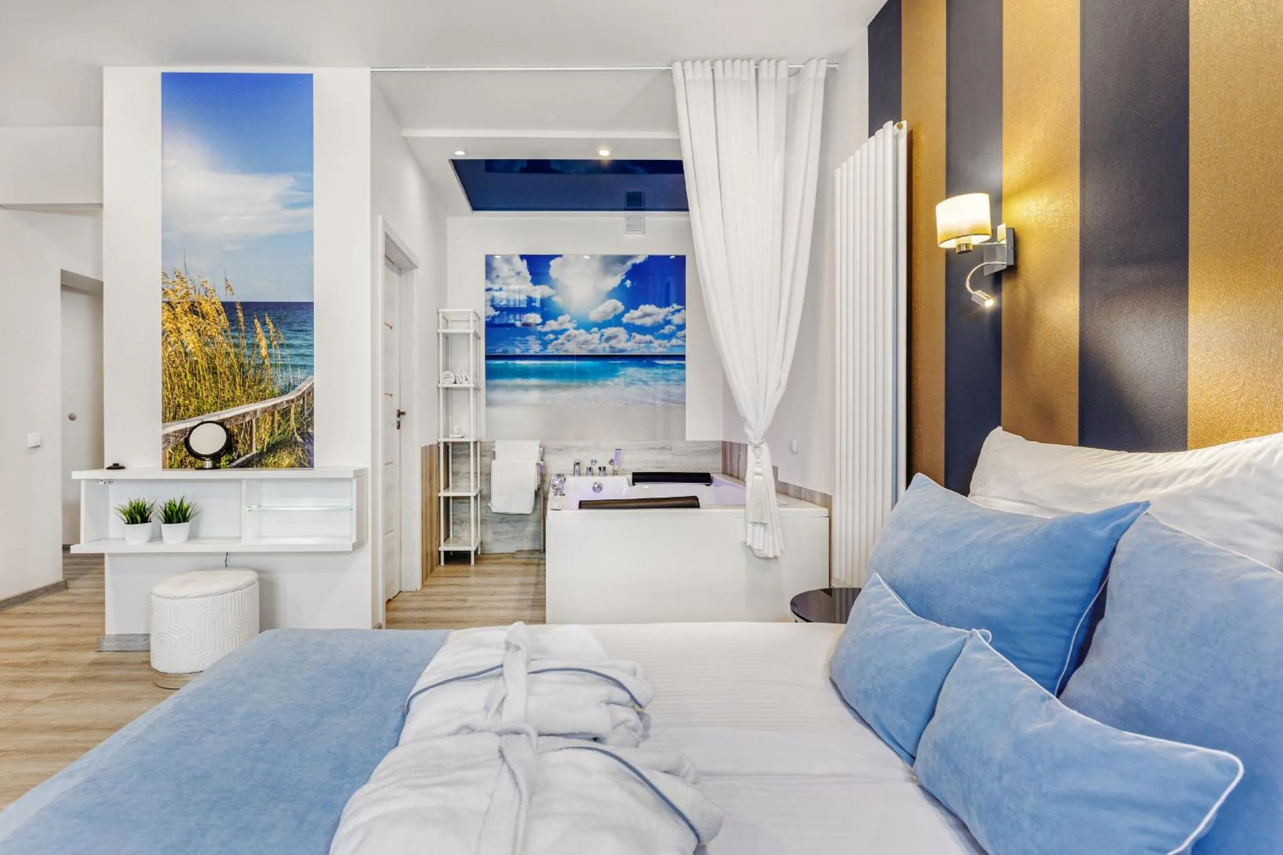 Bed in Kameralny Aparthotel Elegante Władysławowo - Adults Only