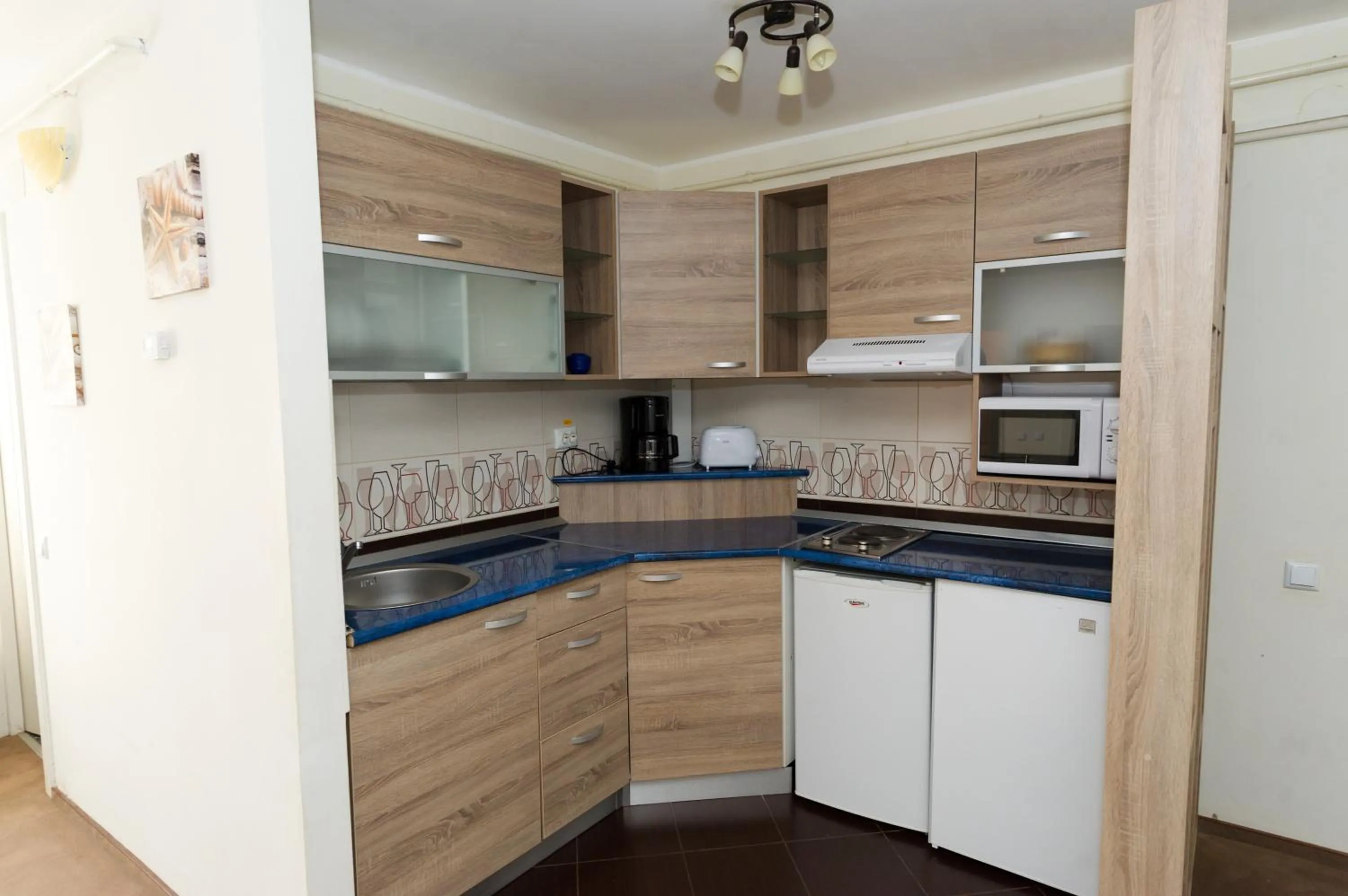 Kitchen or kitchenette in Aparthotel Metropol