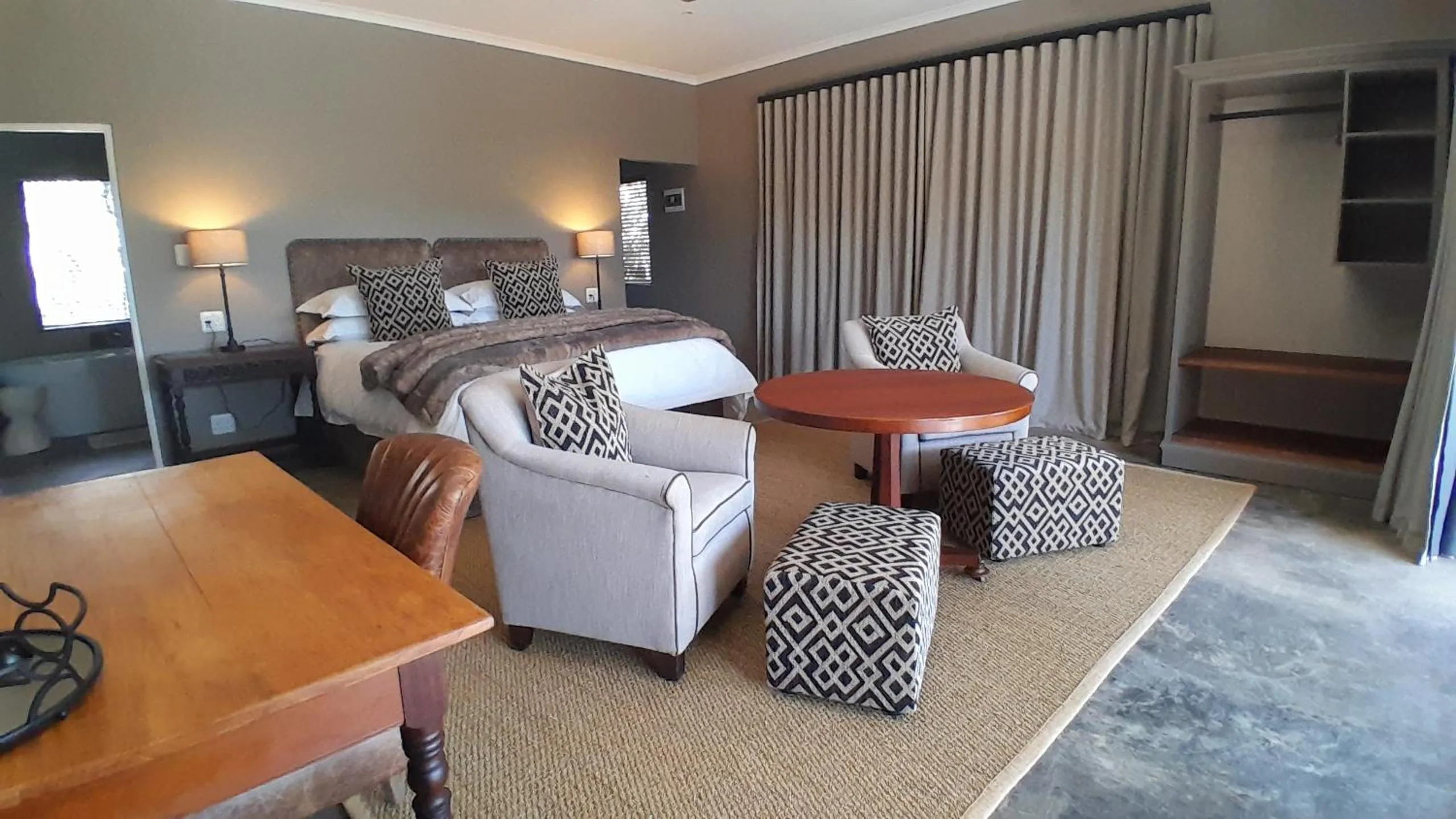 Bed in African Safari Lodge