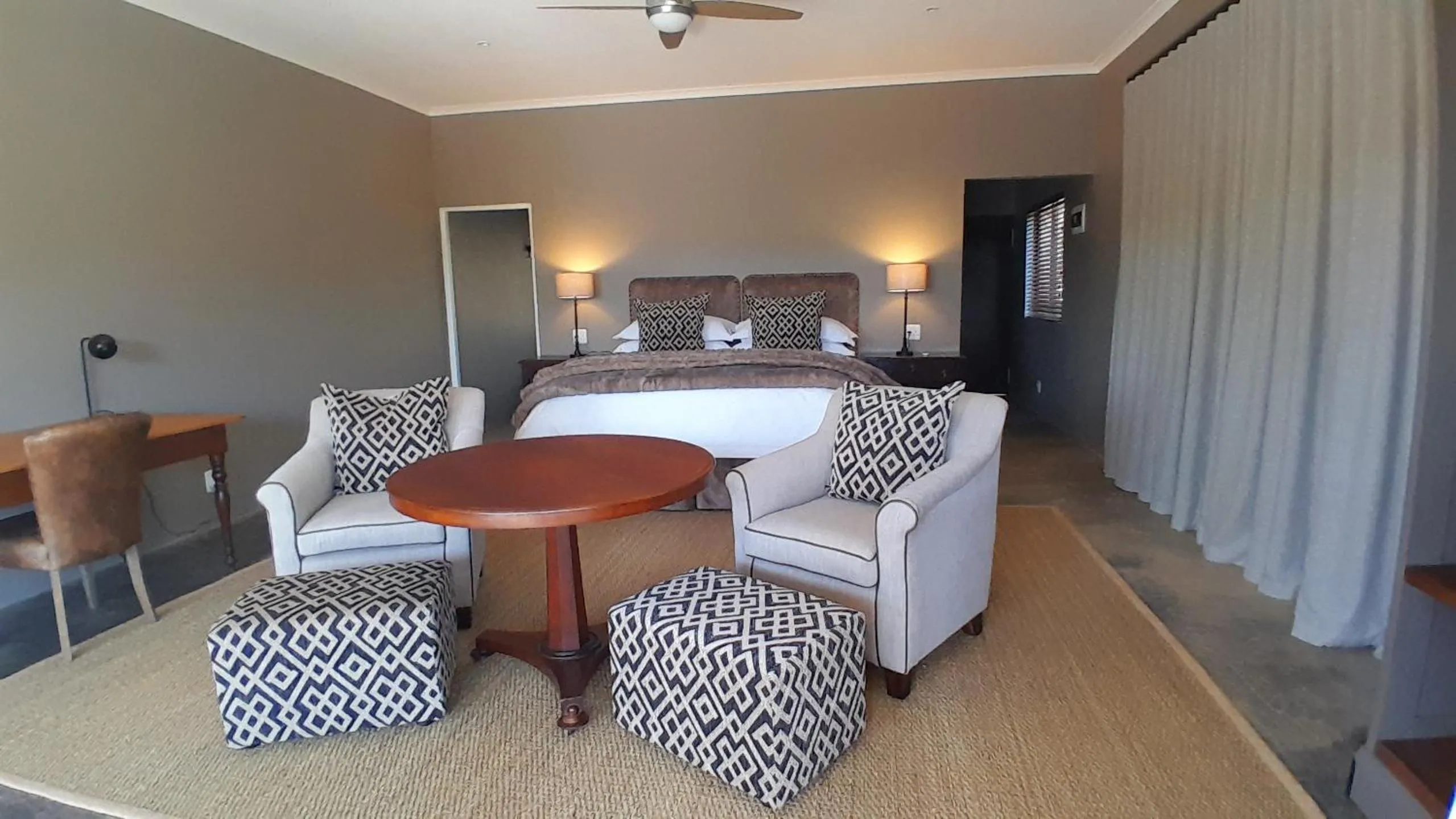 Bed in African Safari Lodge