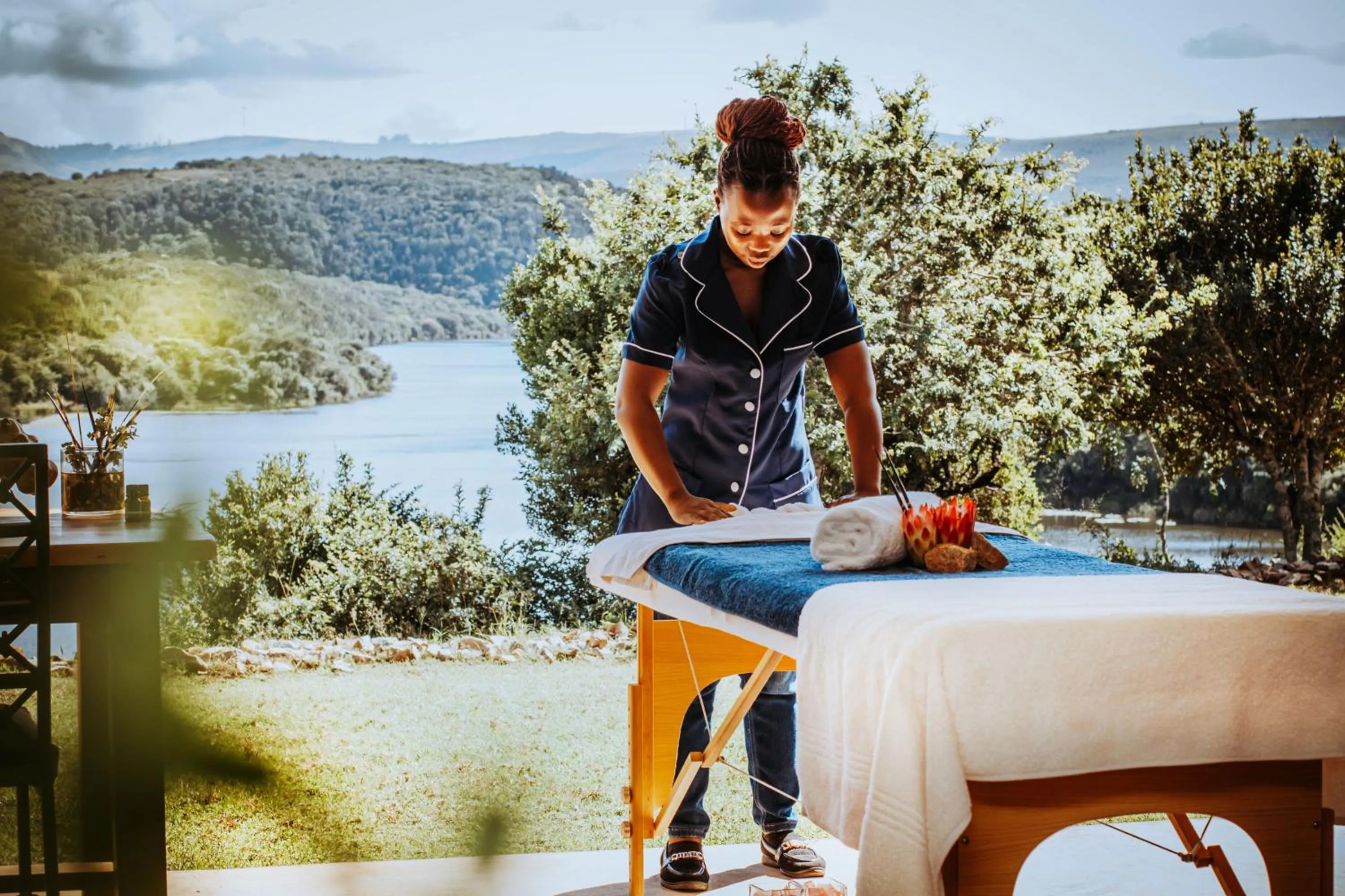 Massage in African Safari Lodge