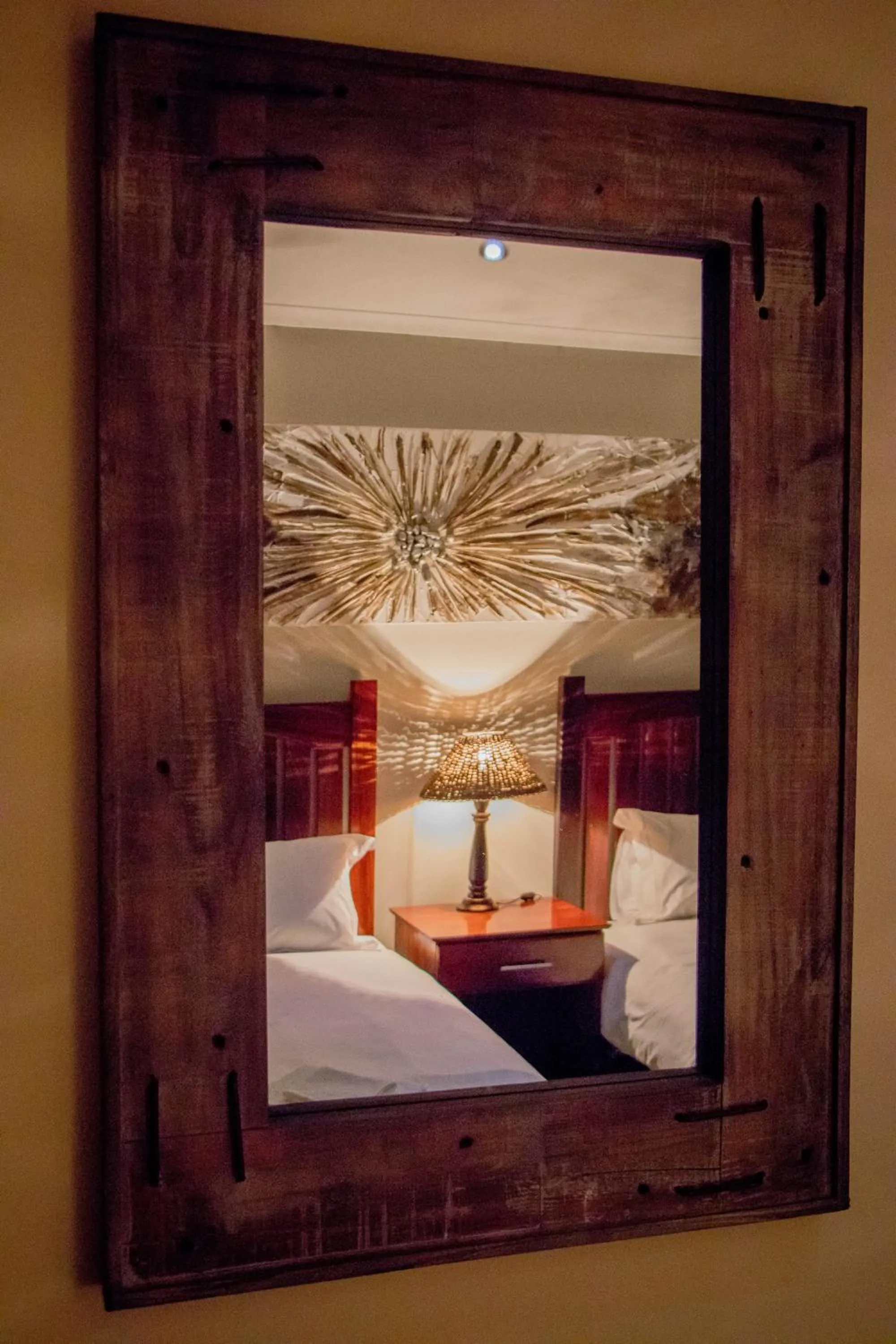 Bed in African Safari Lodge