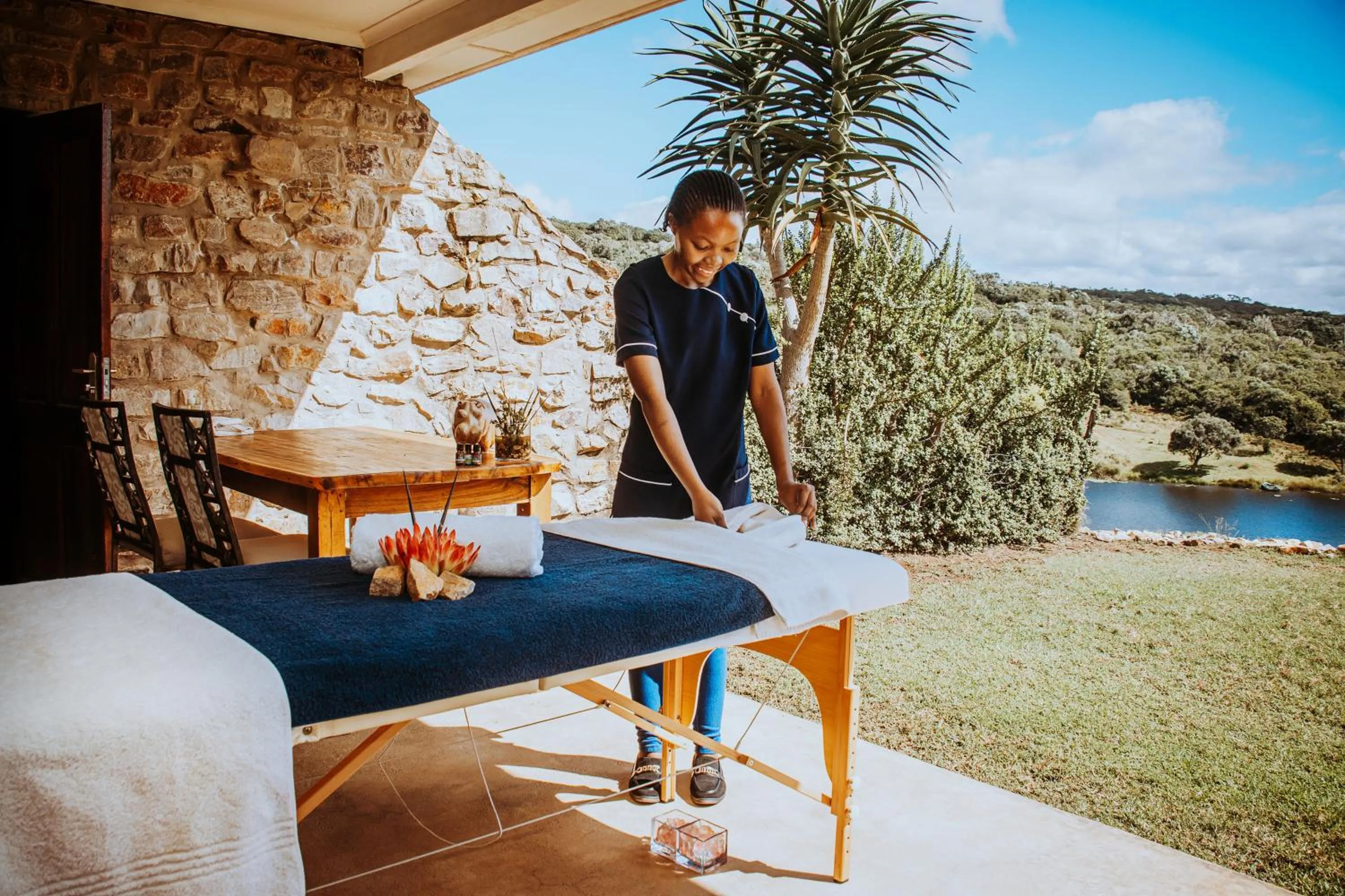 Massage in African Safari Lodge