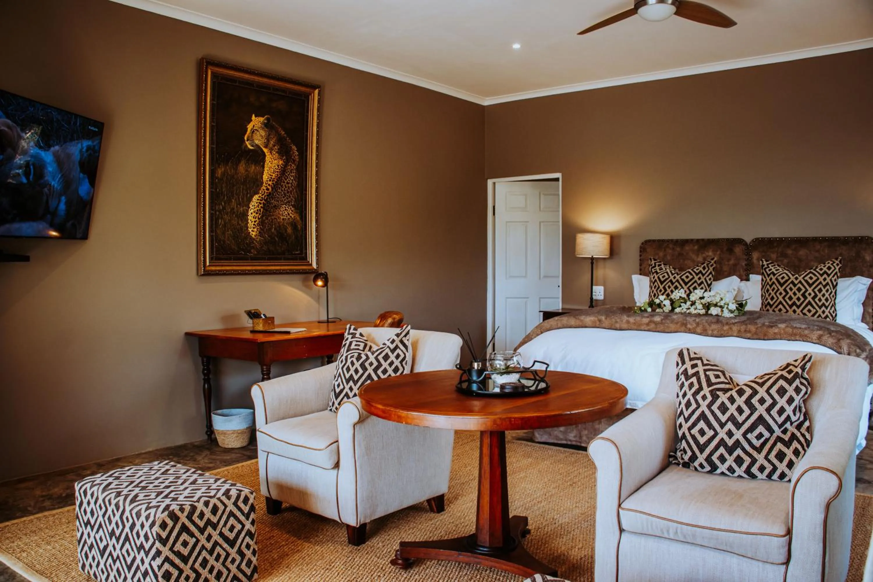 Bedroom in African Safari Lodge