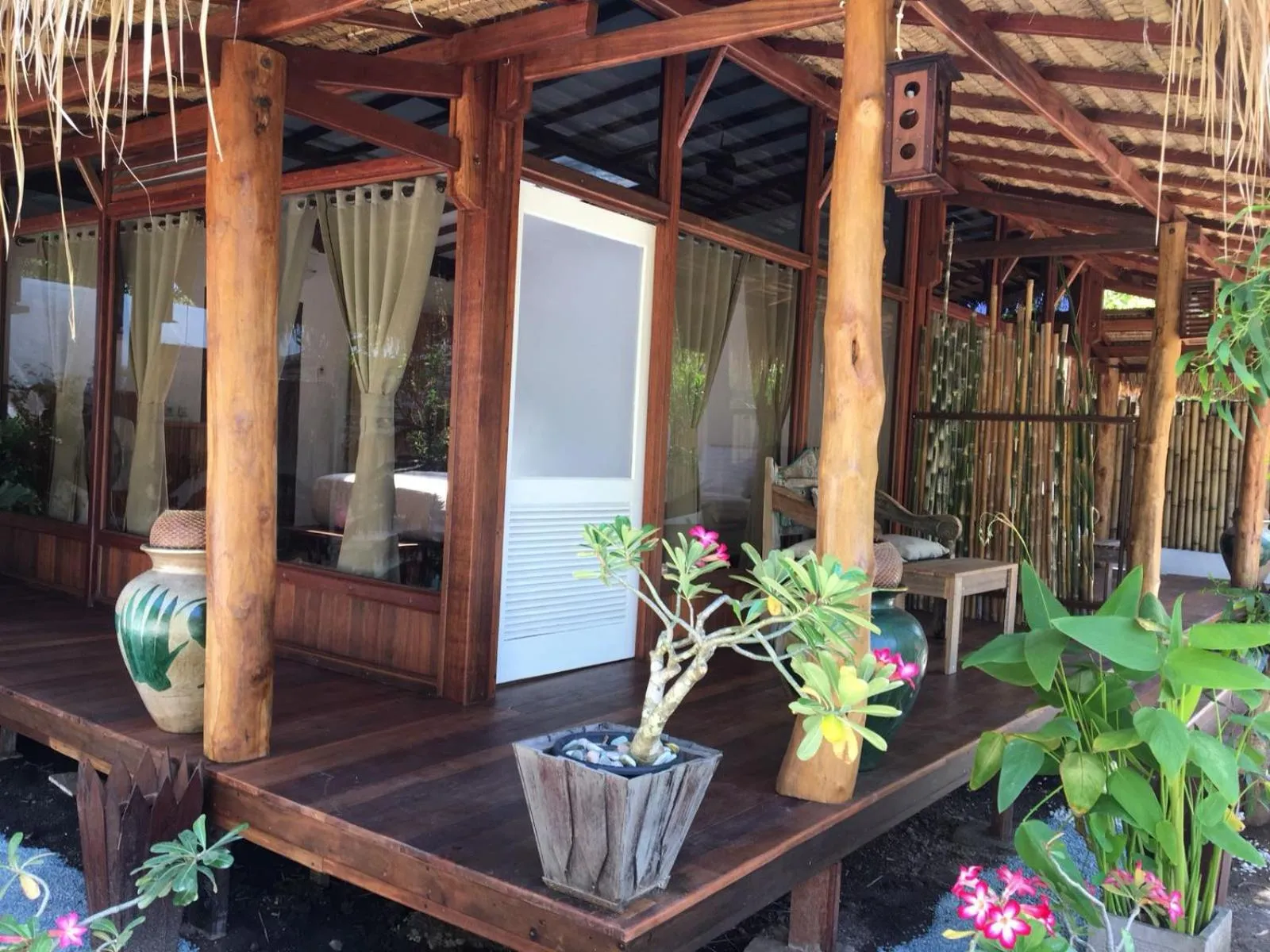 Garden view in Serene Beach Villa