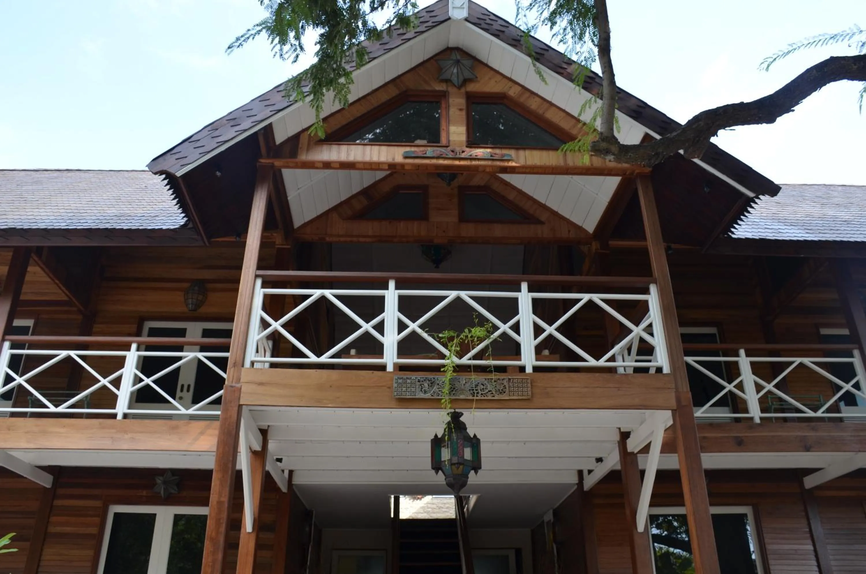 Balcony/Terrace in Serene Beach Villa