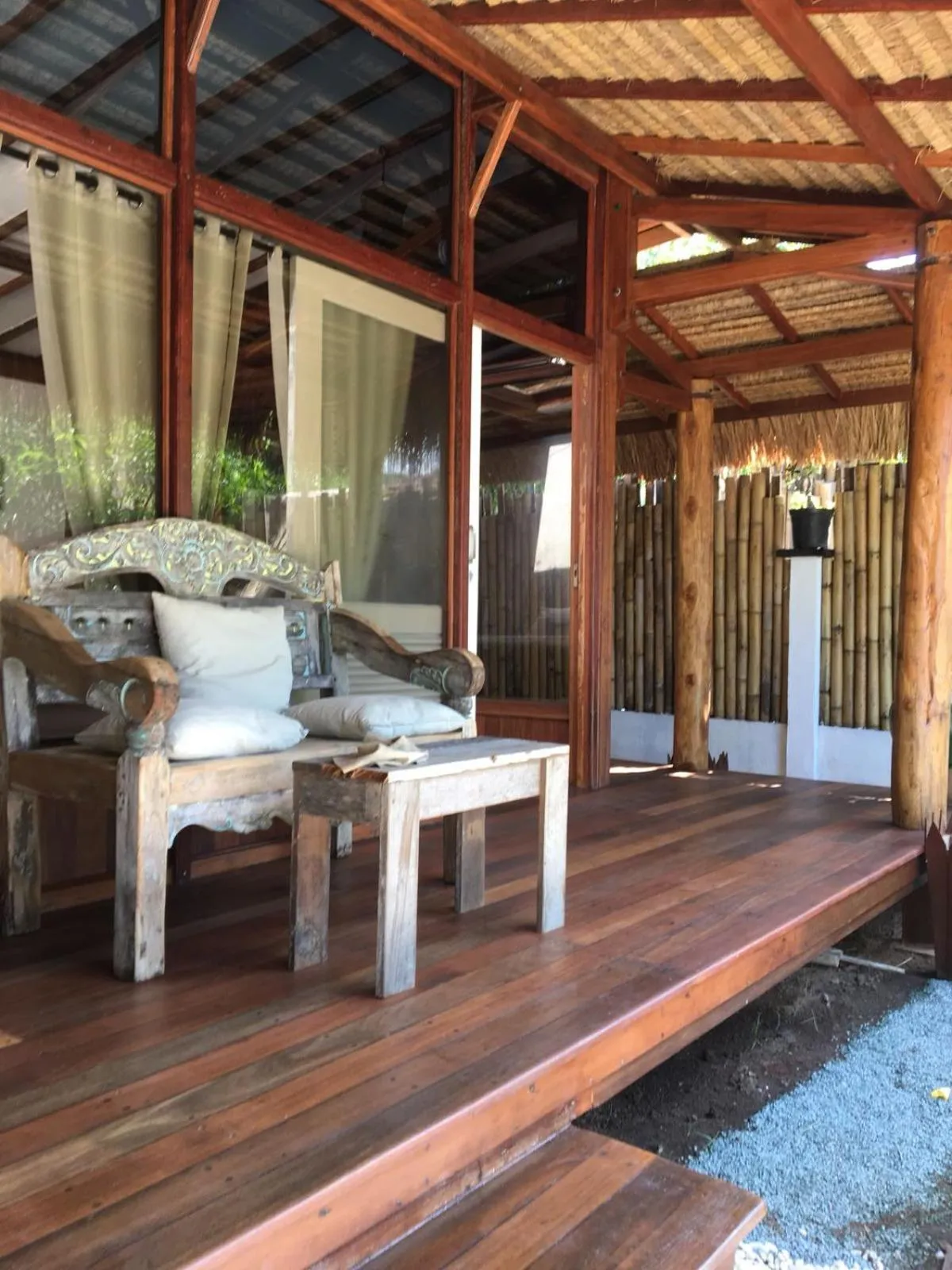 Balcony/Terrace in Serene Beach Villa