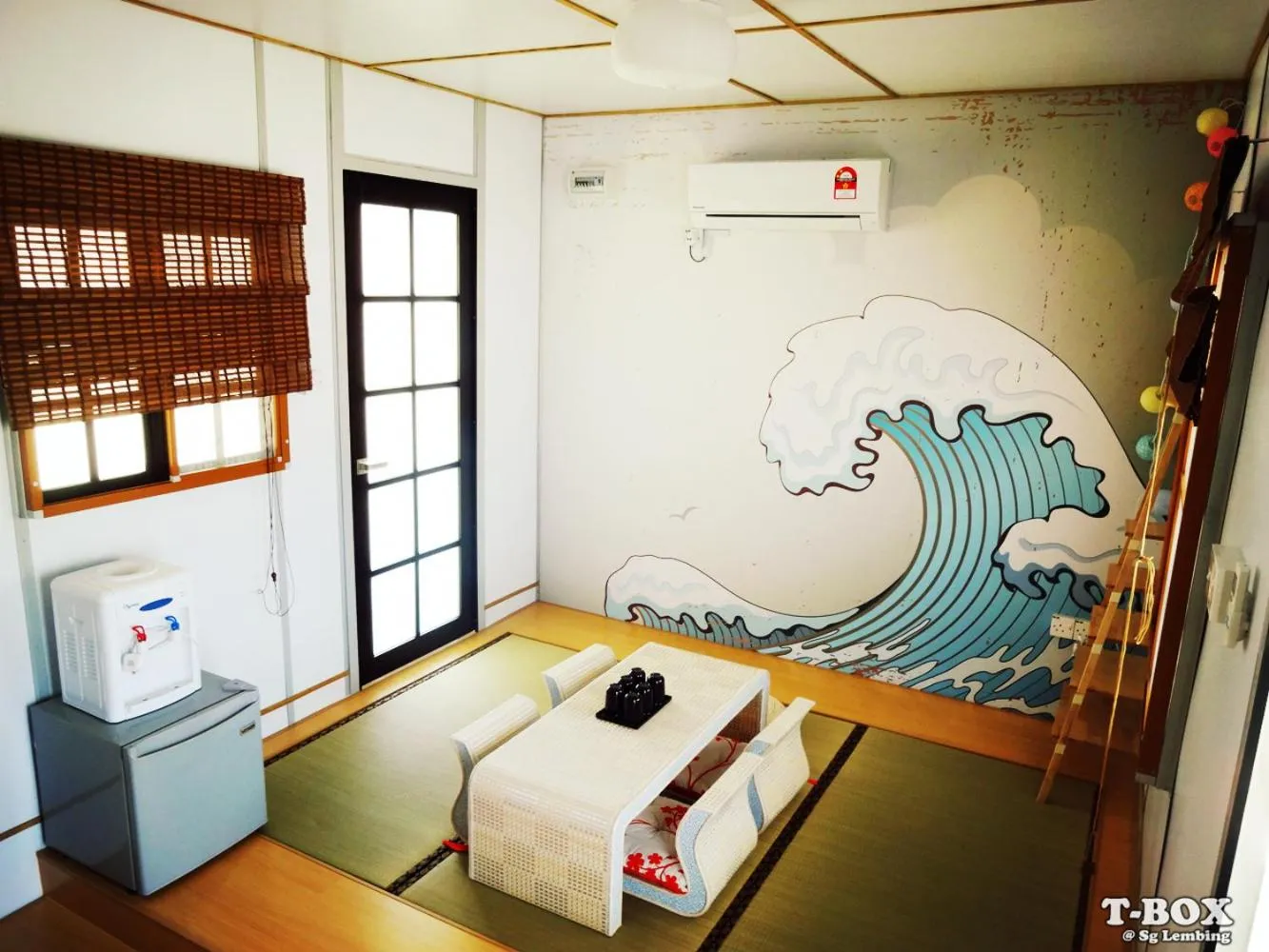 Seating area in T-Box Sungai Lembing