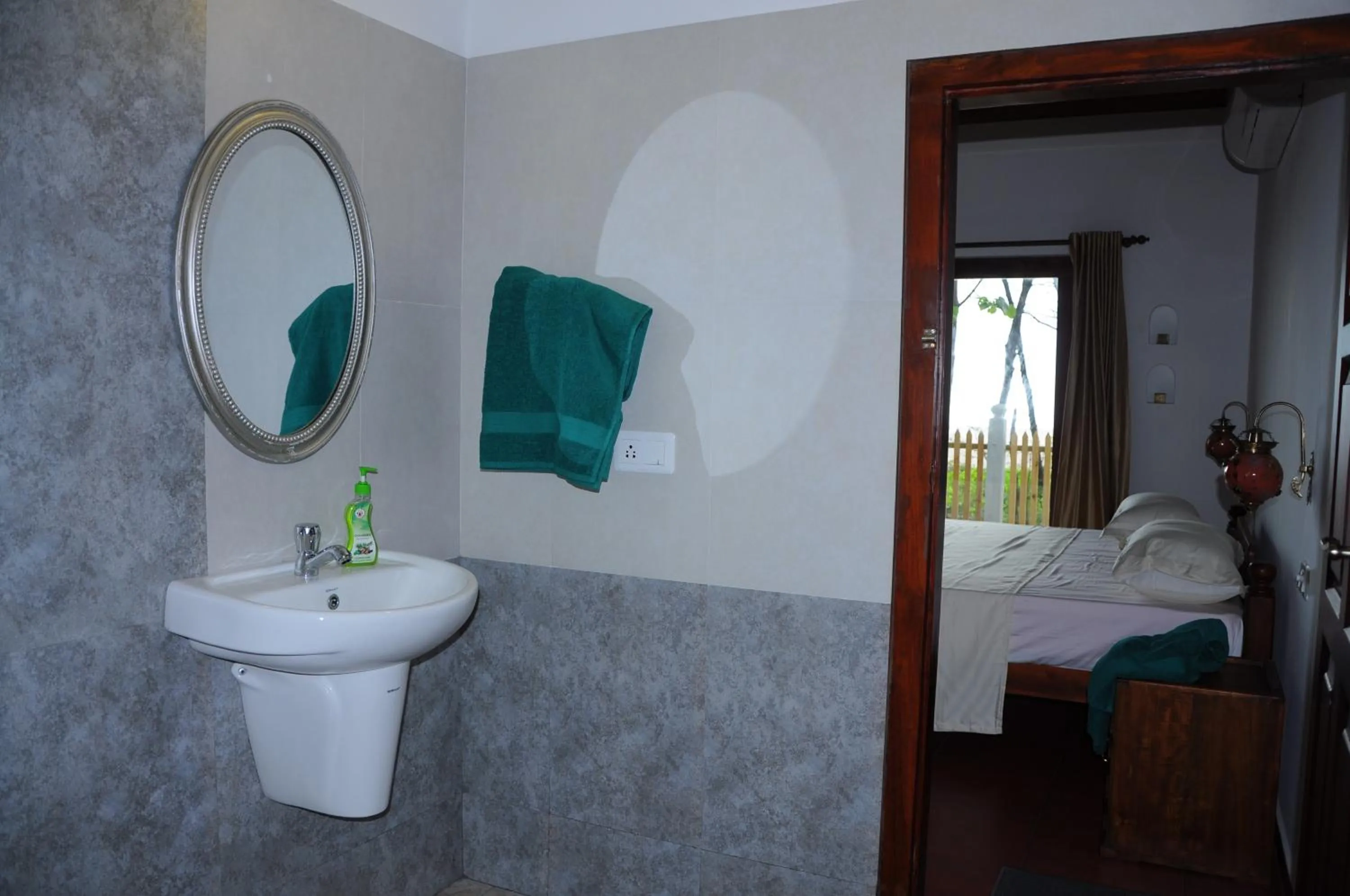 Bathroom, Bed in Alleppey Beach Garden