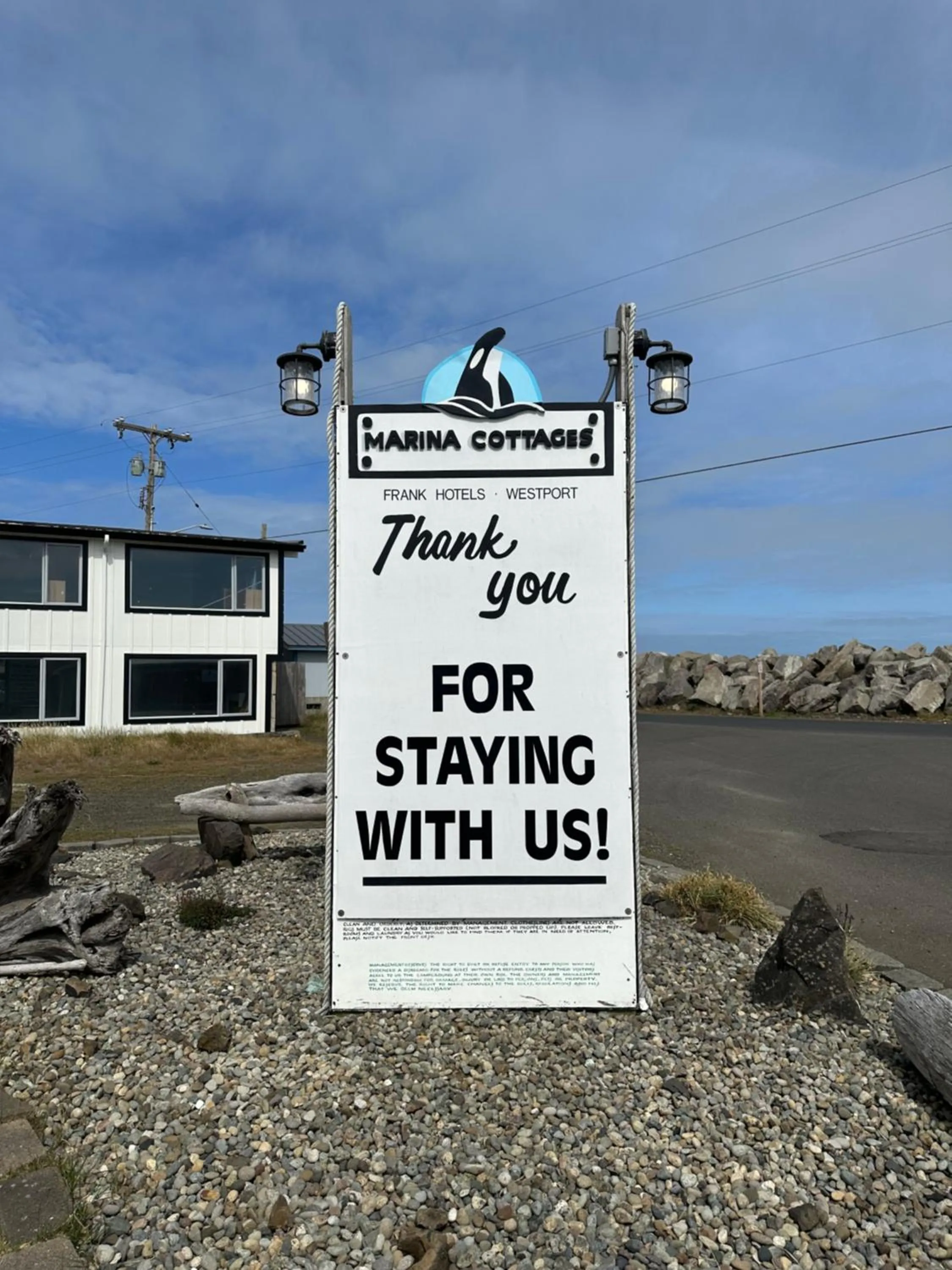 Property logo or sign in Westport Marina Cottages