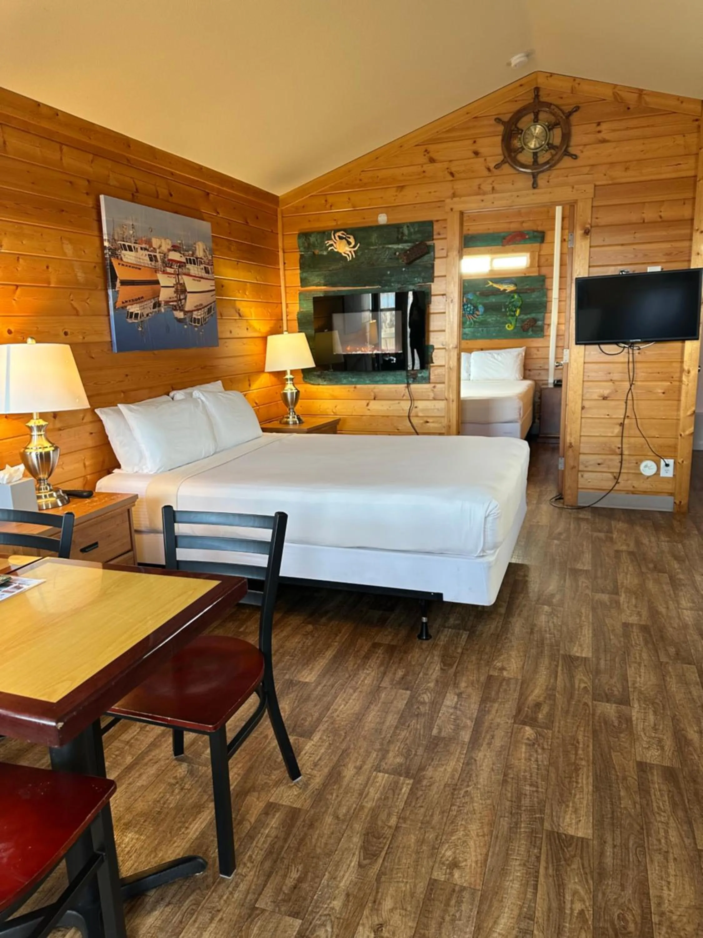 Bed in Westport Marina Cottages