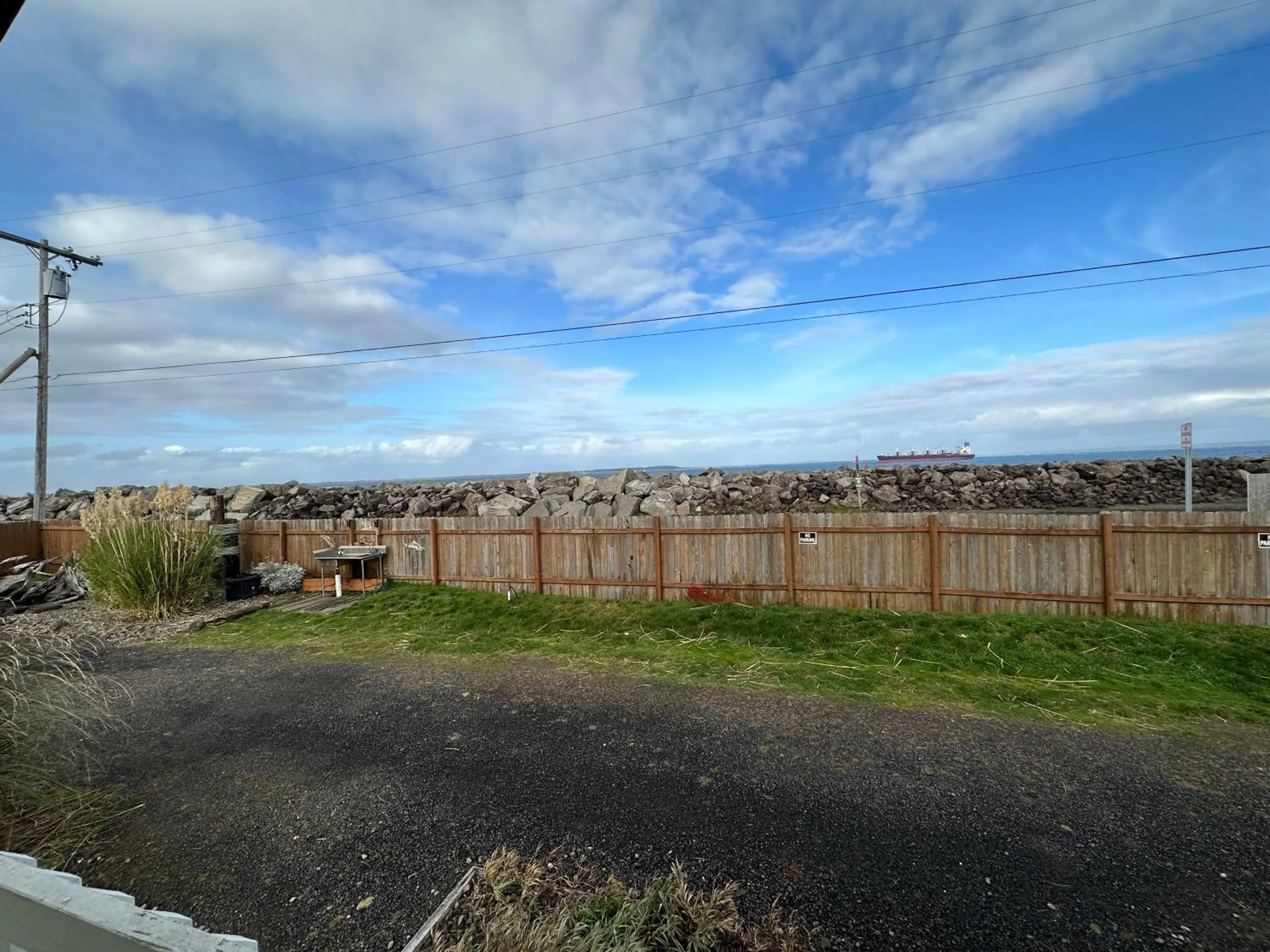 Patio in Westport Marina Cottages