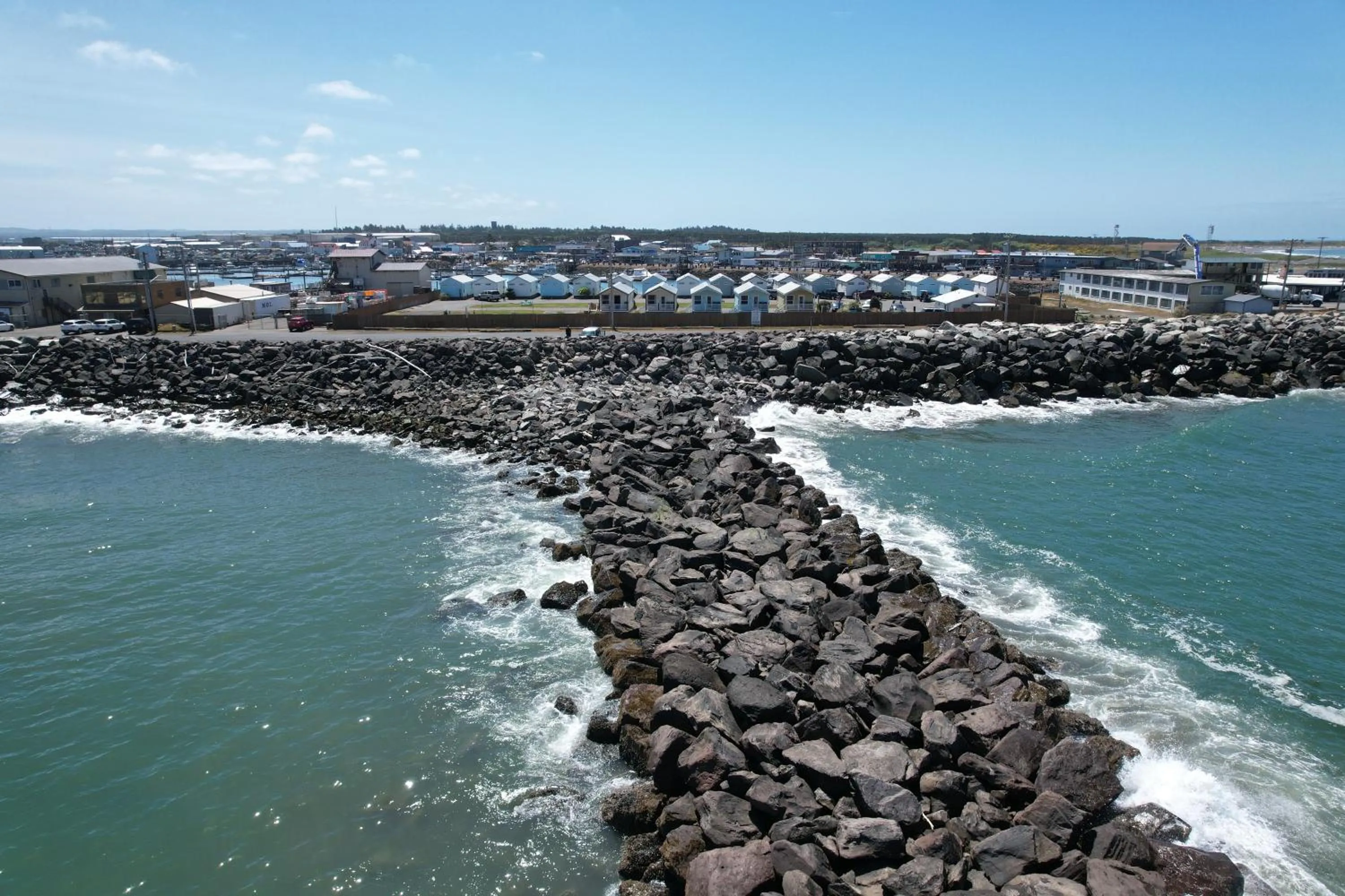 Beach in Westport Marina Cottages