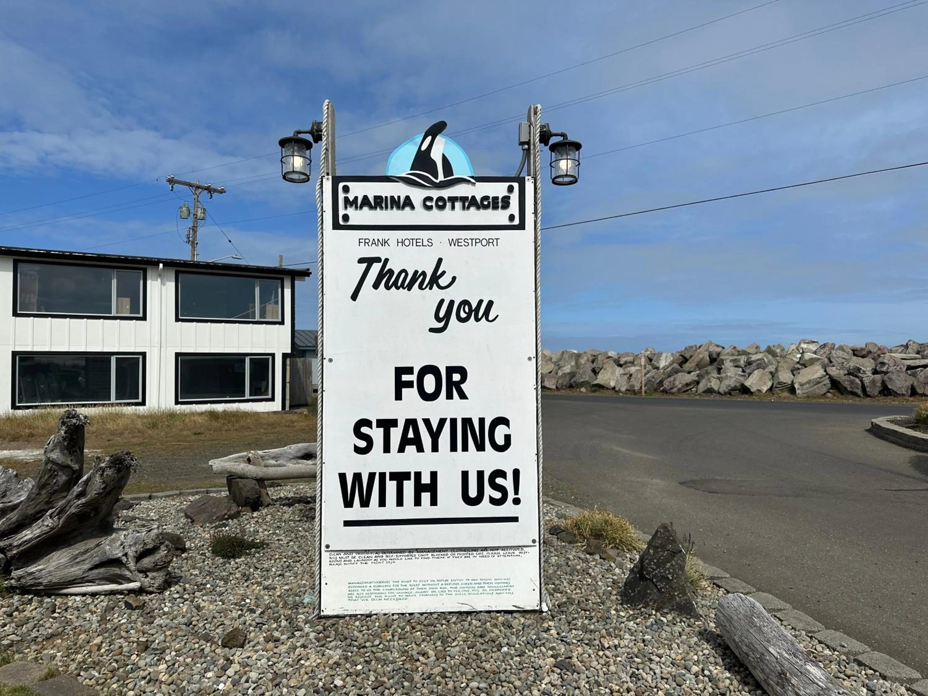 Facade/entrance in Westport Marina Cottages