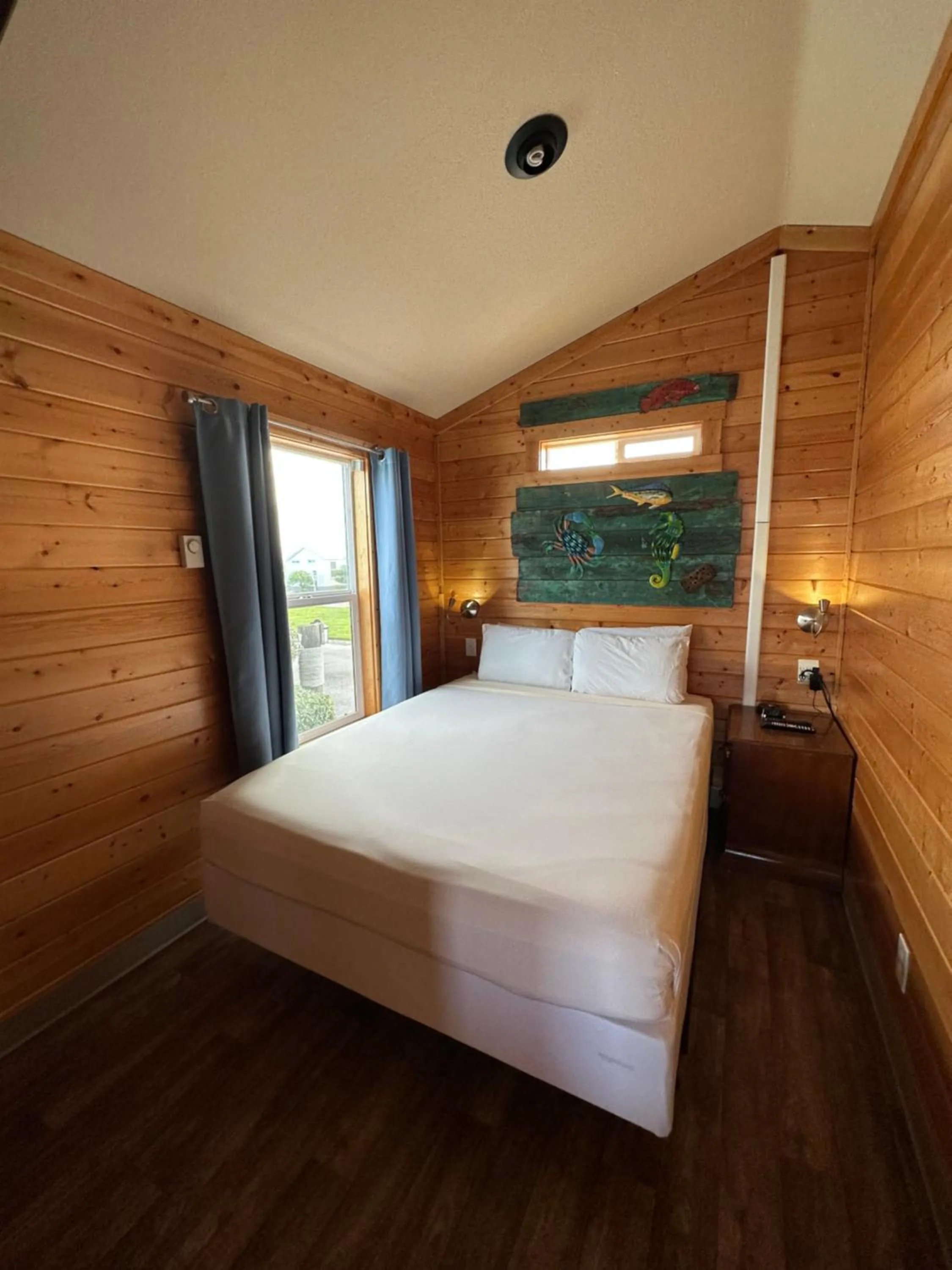 Bed in Westport Marina Cottages