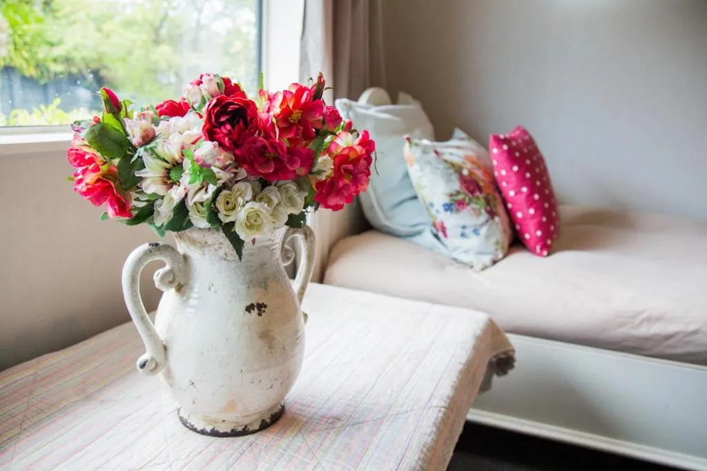 Garden view, Bed in Waitomo Orchard Estate B&B