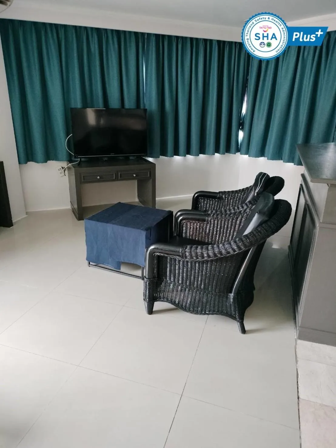 Seating area in Jomtien Longstay Hotel - SHA Plus Certified