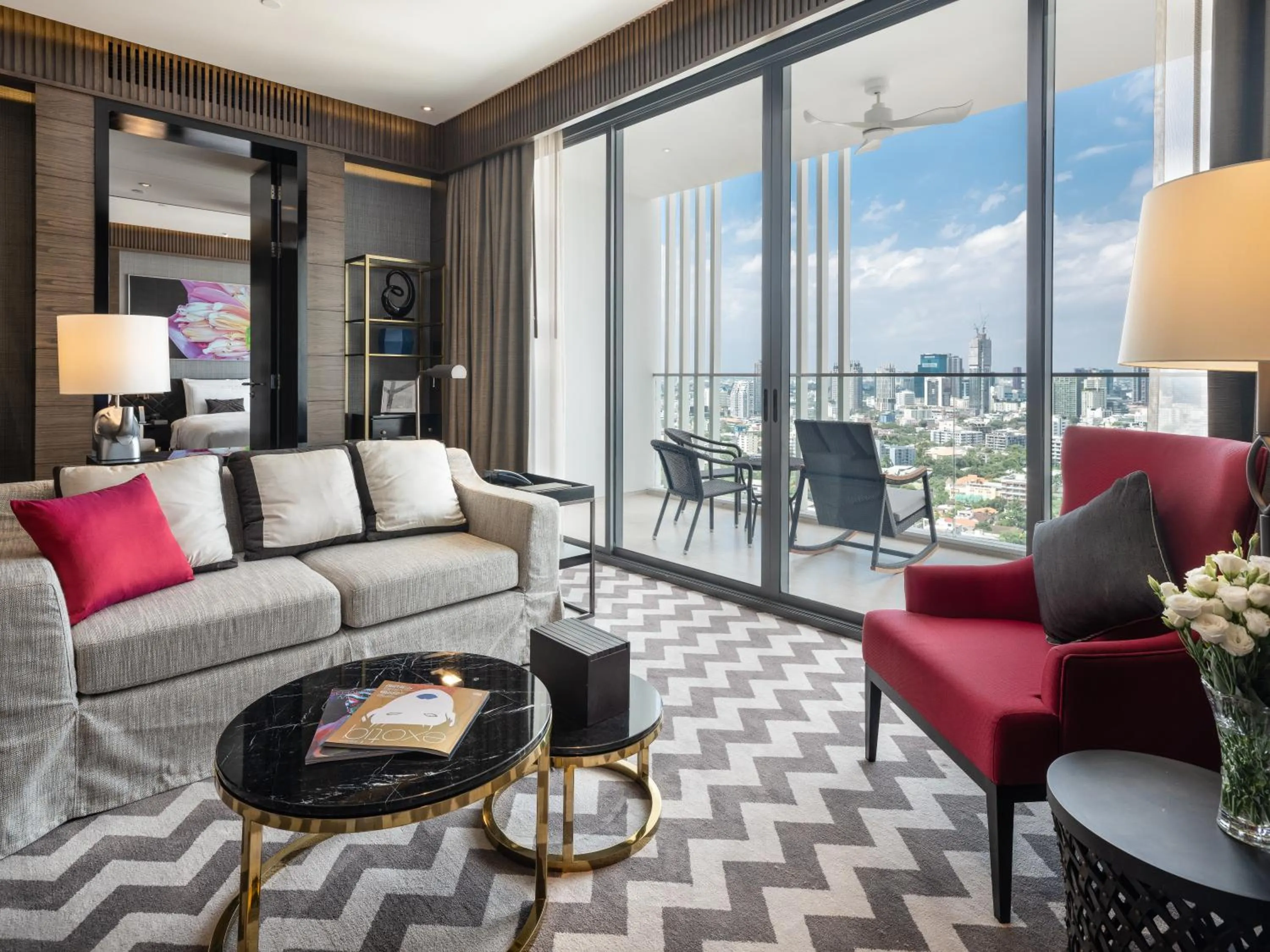 Living room in 137 Pillars Suites Bangkok