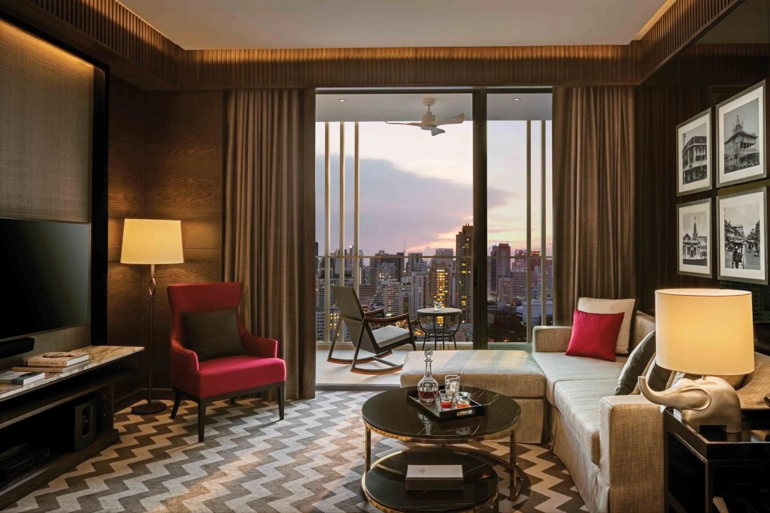 Living room in 137 Pillars Suites Bangkok