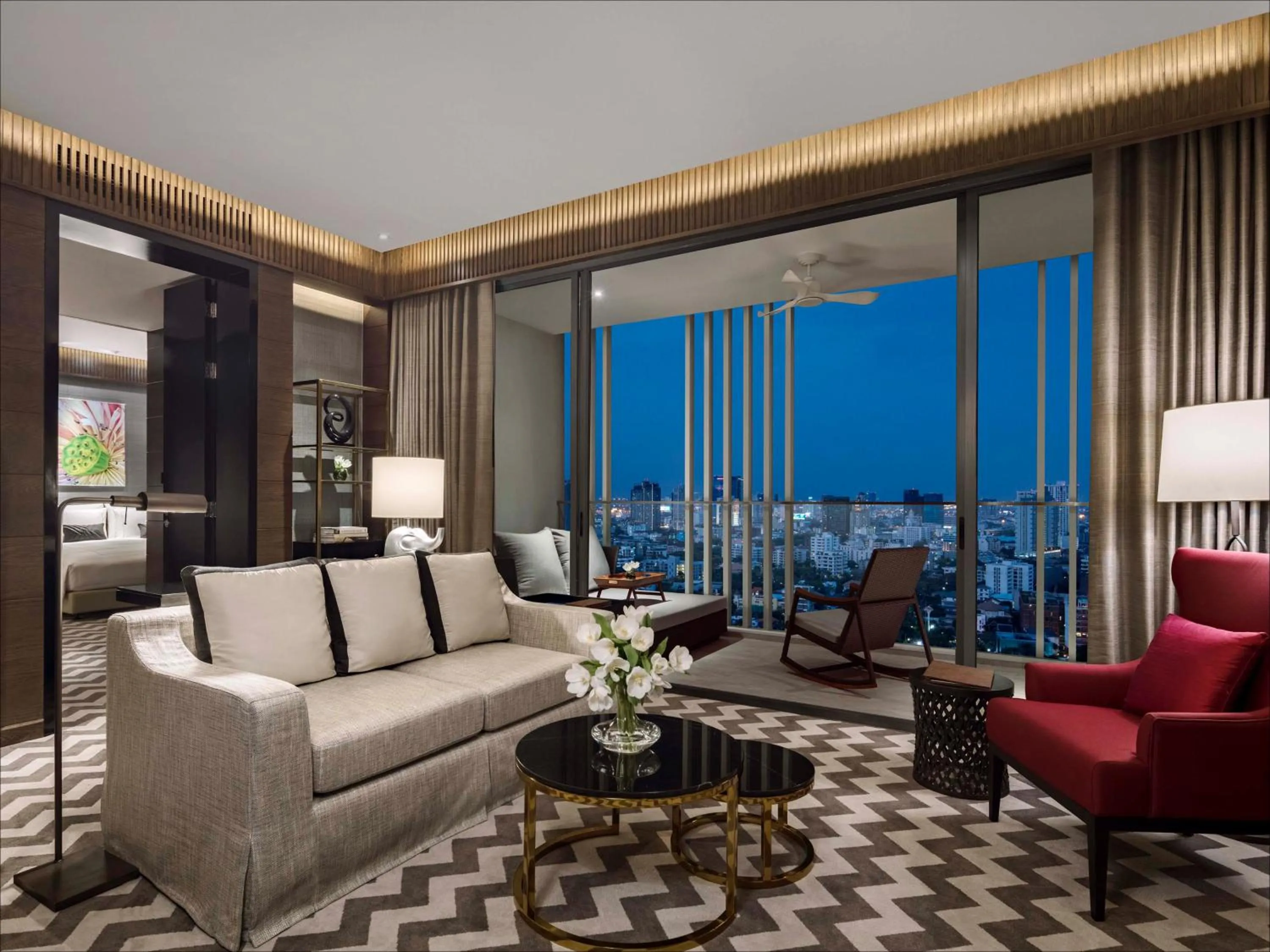 Living room in 137 Pillars Suites Bangkok