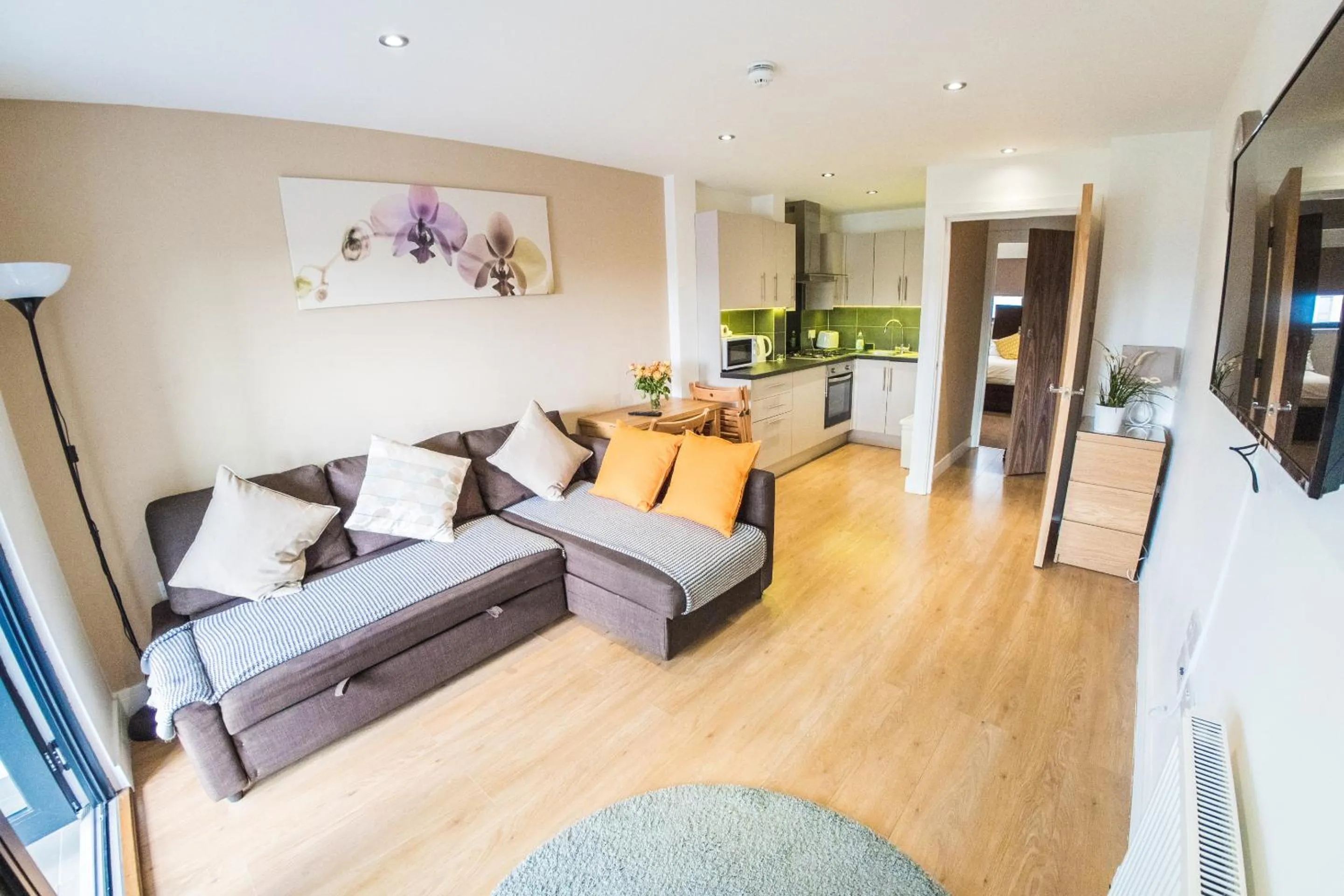 Living room in Ilford Tower Apartments