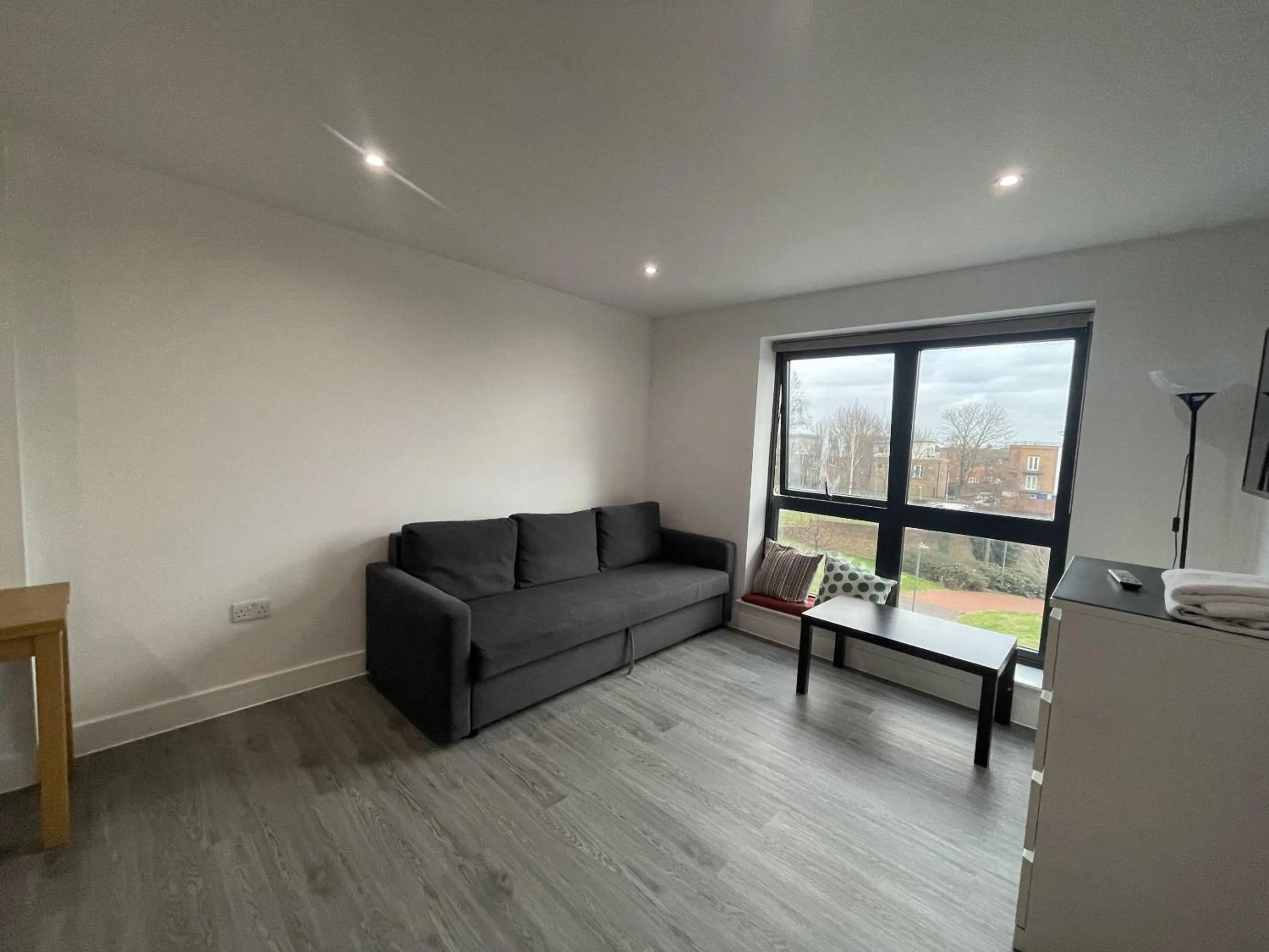 Living room in Ilford Tower Apartments