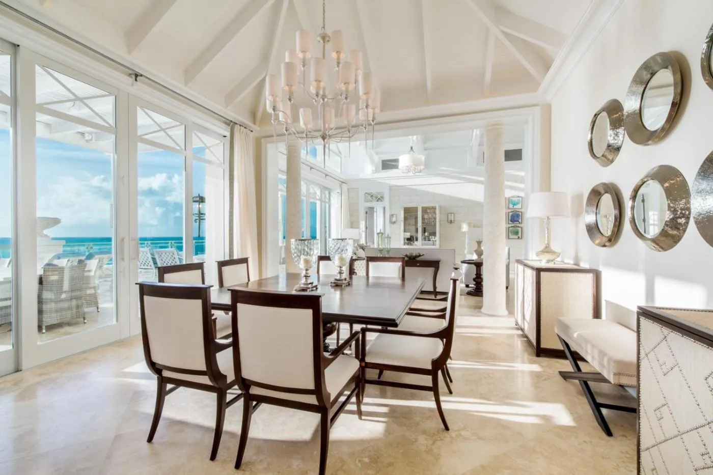 Dining area in The Shore Club Turks & Caicos