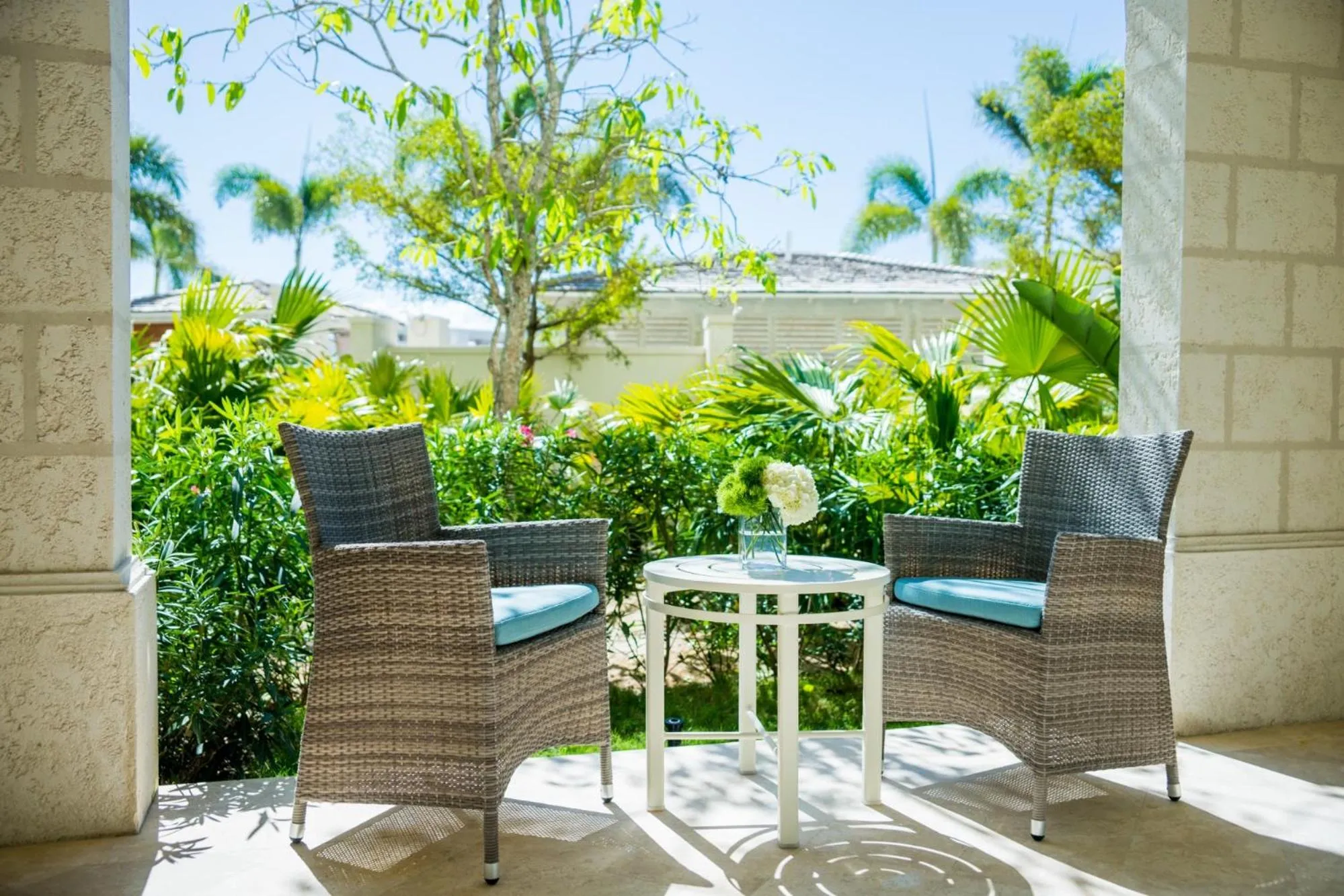 Garden view in The Shore Club Turks & Caicos