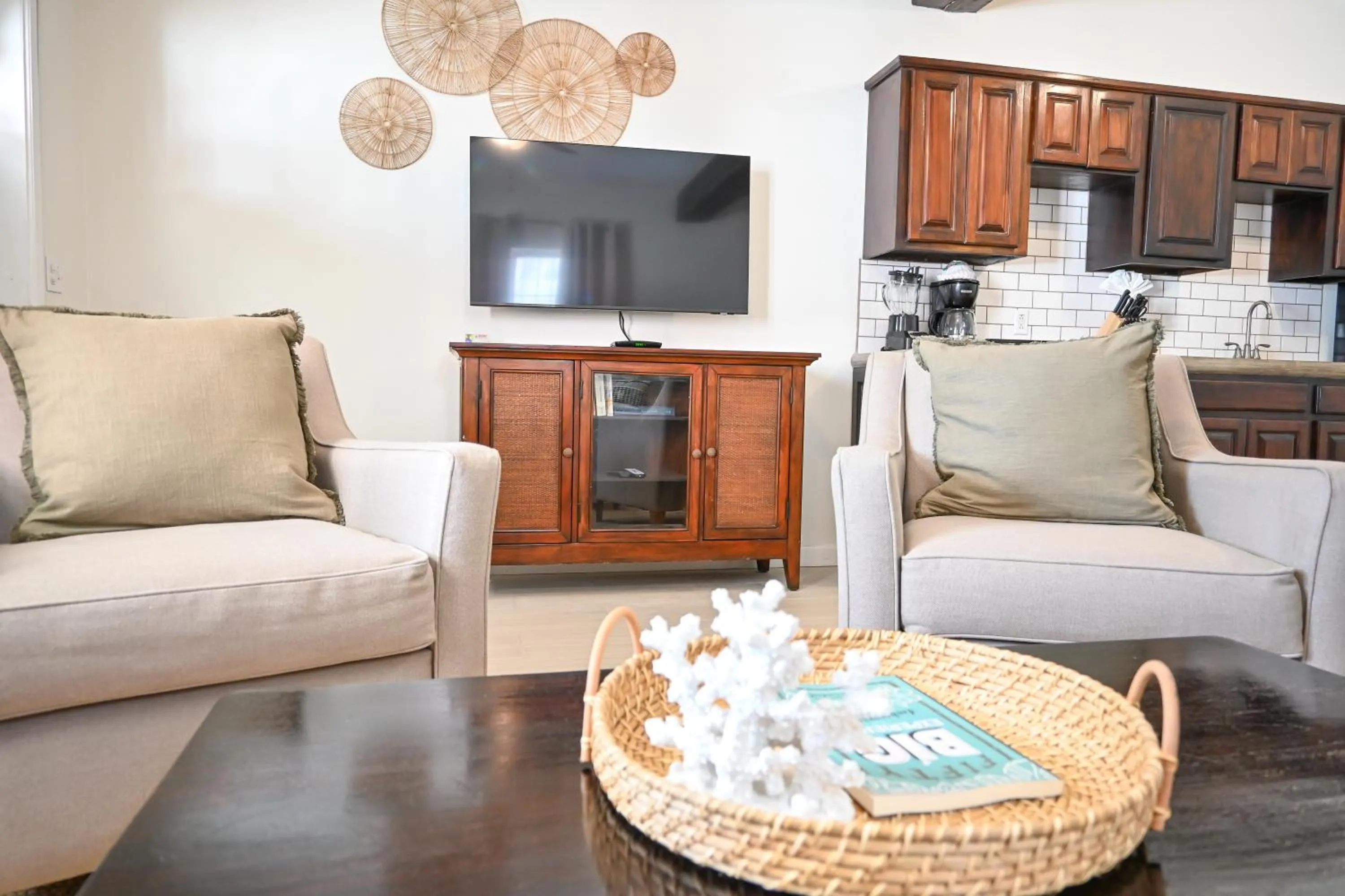 Living room in The Palapa House