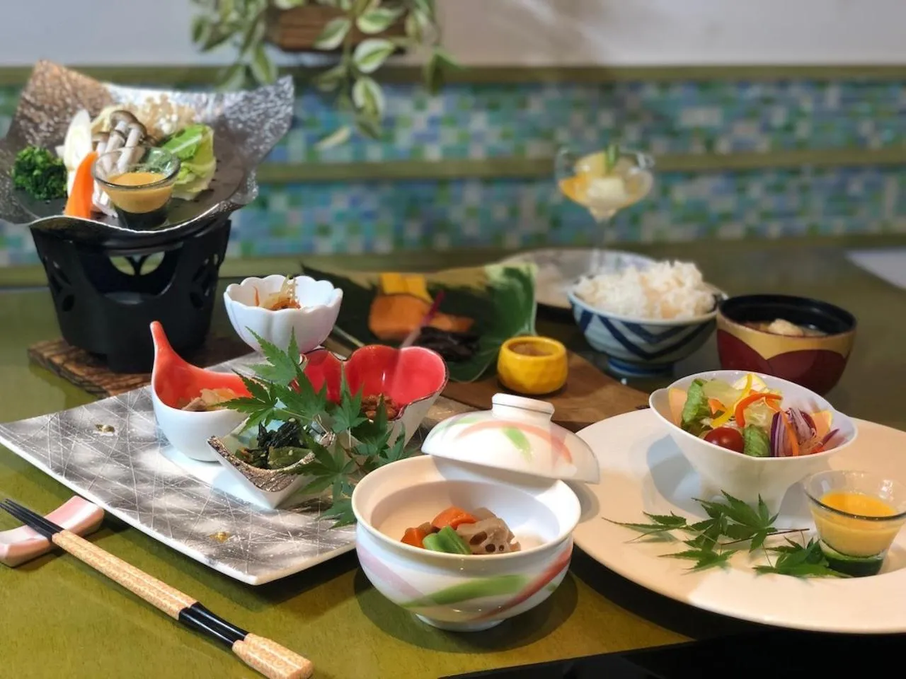 Asian breakfast in Mashikokan Satoyama Resort Hotel