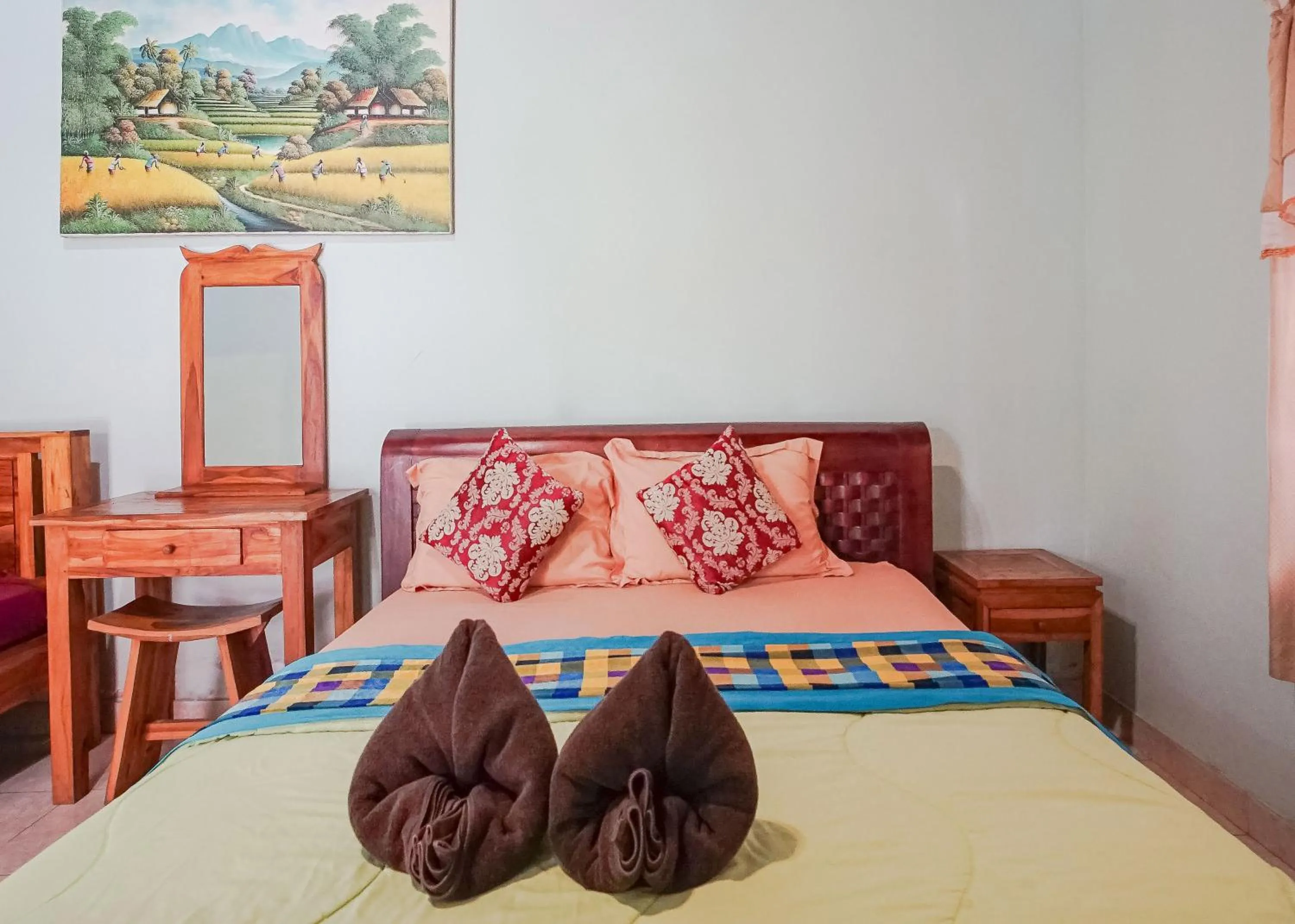 Bed in Aurora House Ubud