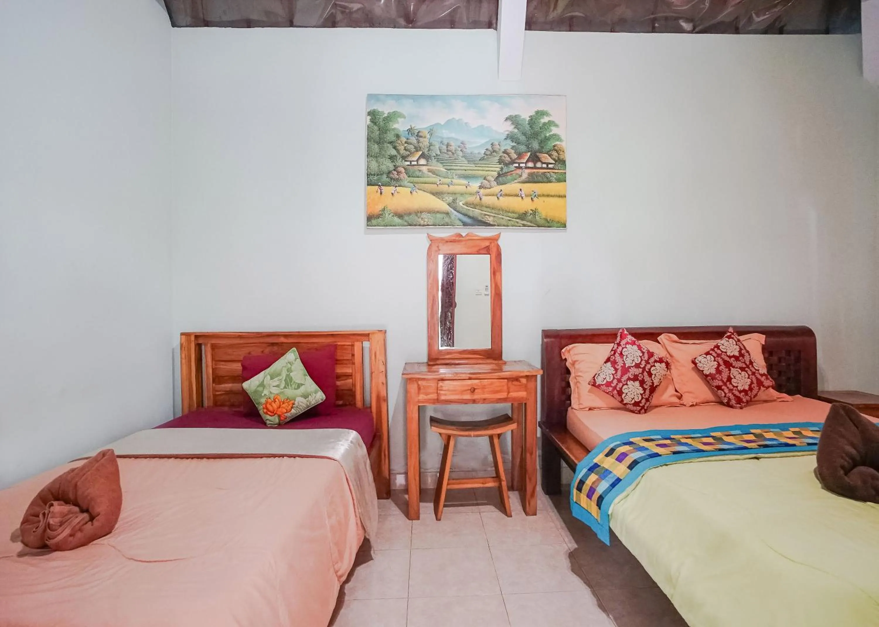 Bed in Aurora House Ubud