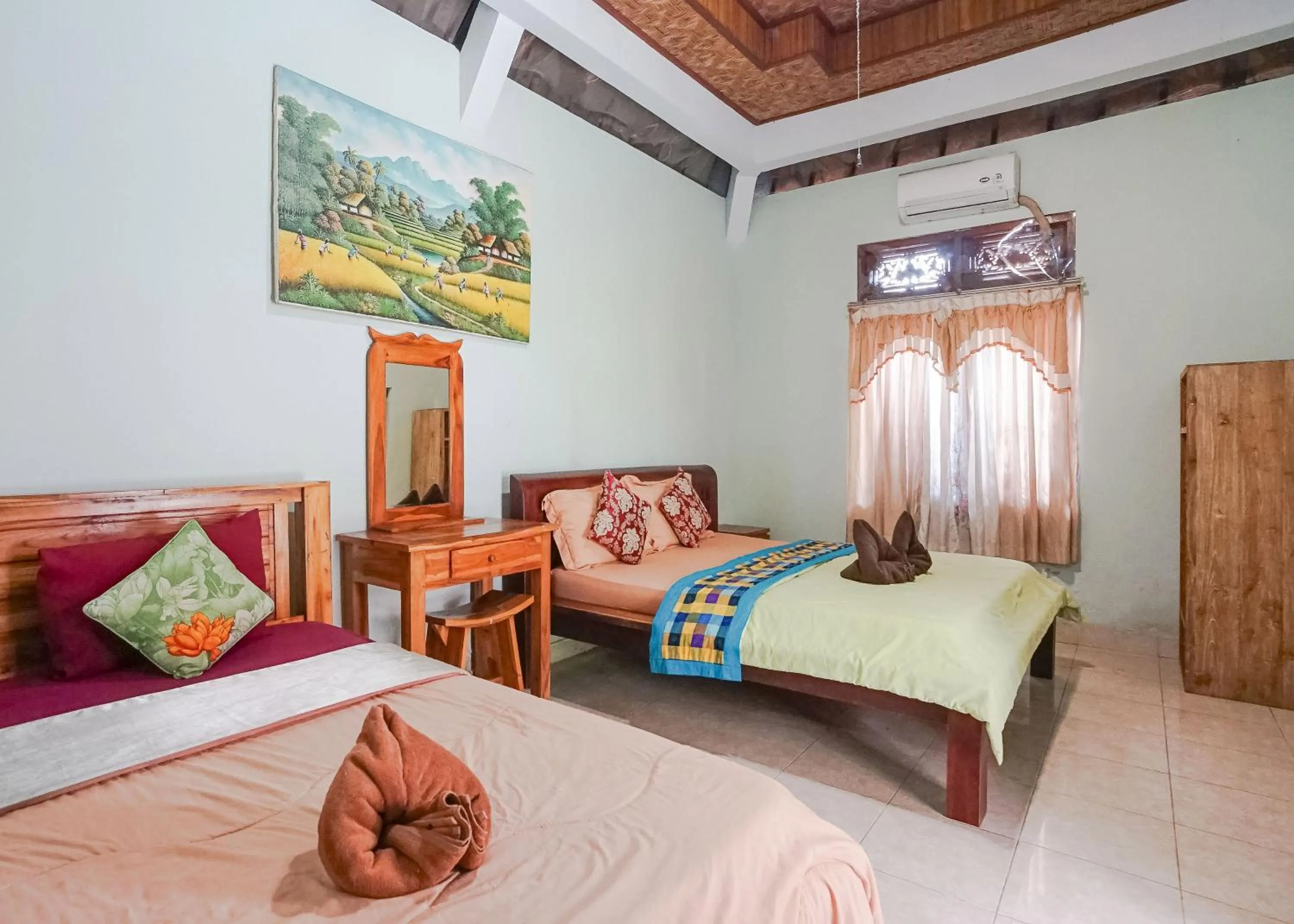 Bed in Aurora House Ubud