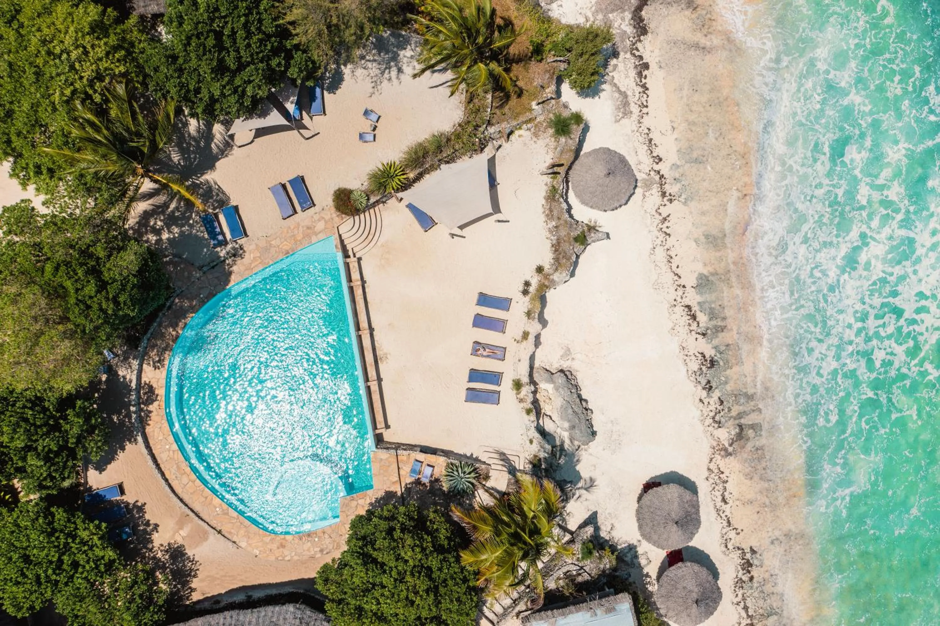 Bird's eye view in Marafiki Bungalows