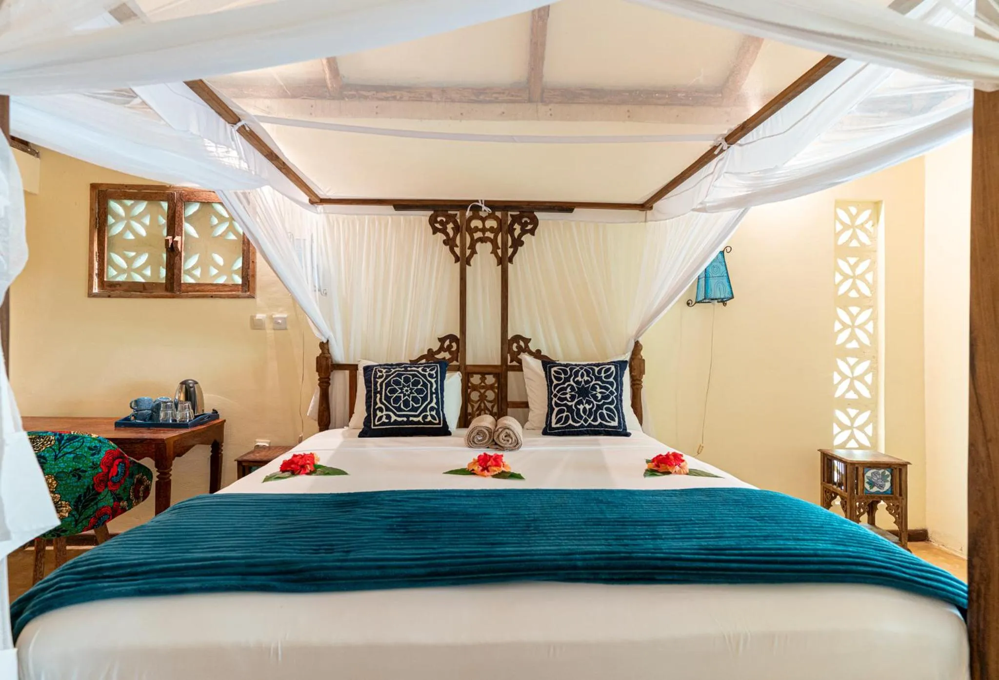 Bed in Marafiki Bungalows