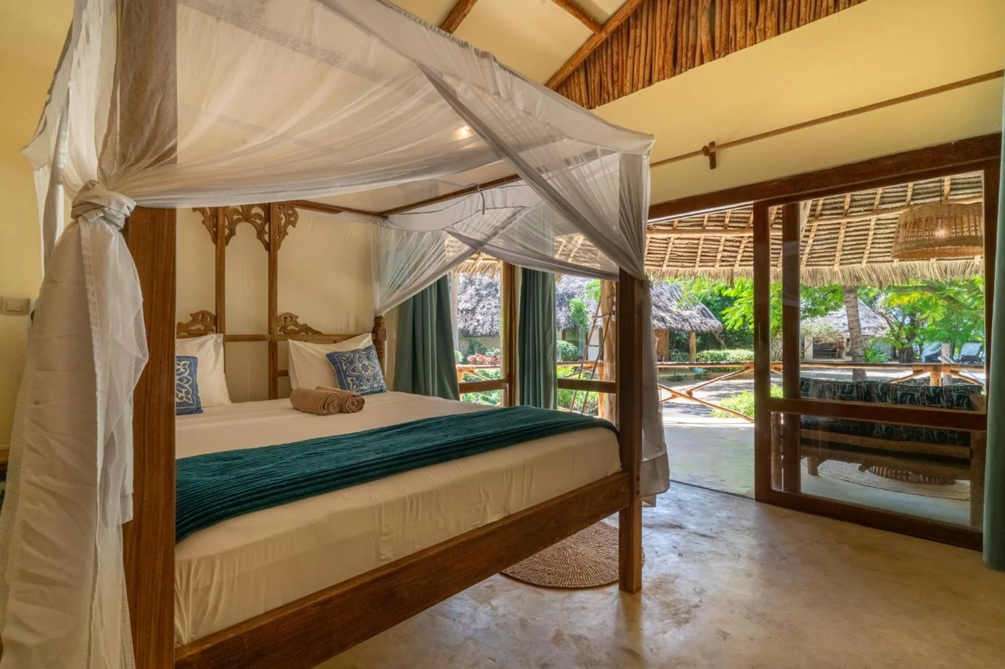 Bed in Marafiki Bungalows