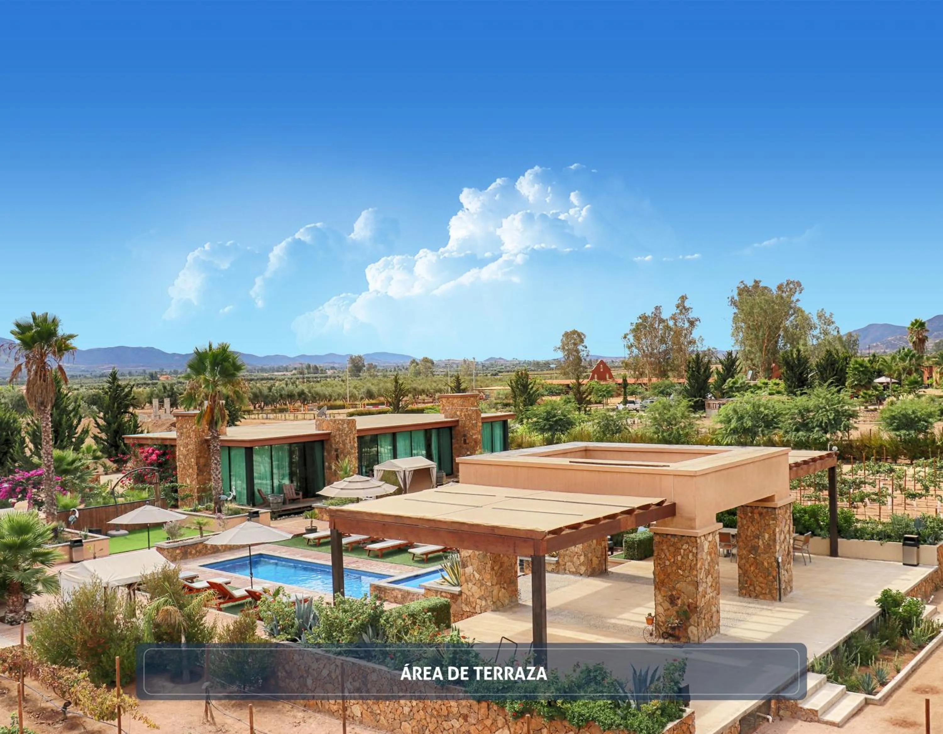 Pool view in Entre Viñedos by Hotel Boutique Valle de Guadalupe