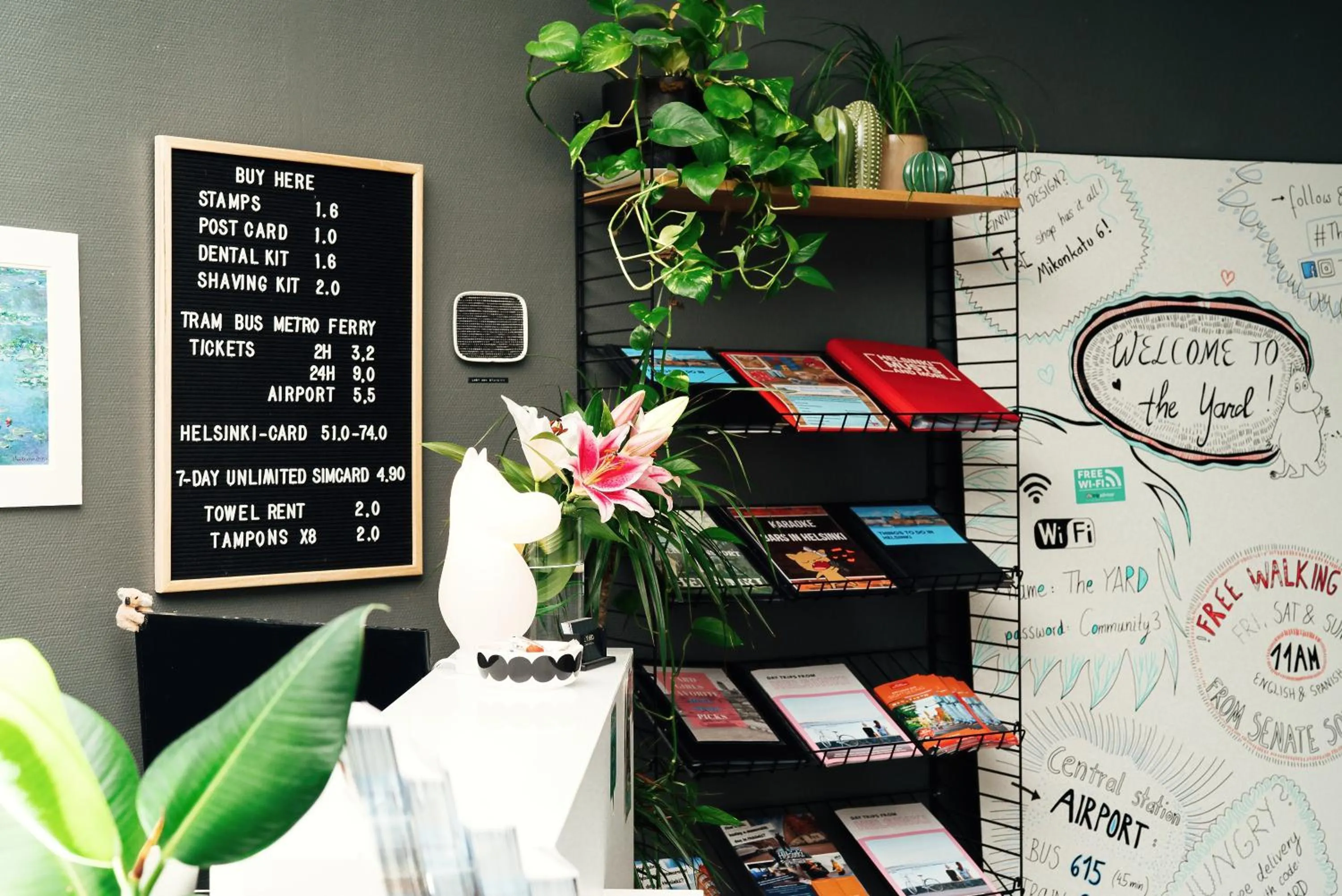 Lobby or reception in The Yard Hostel