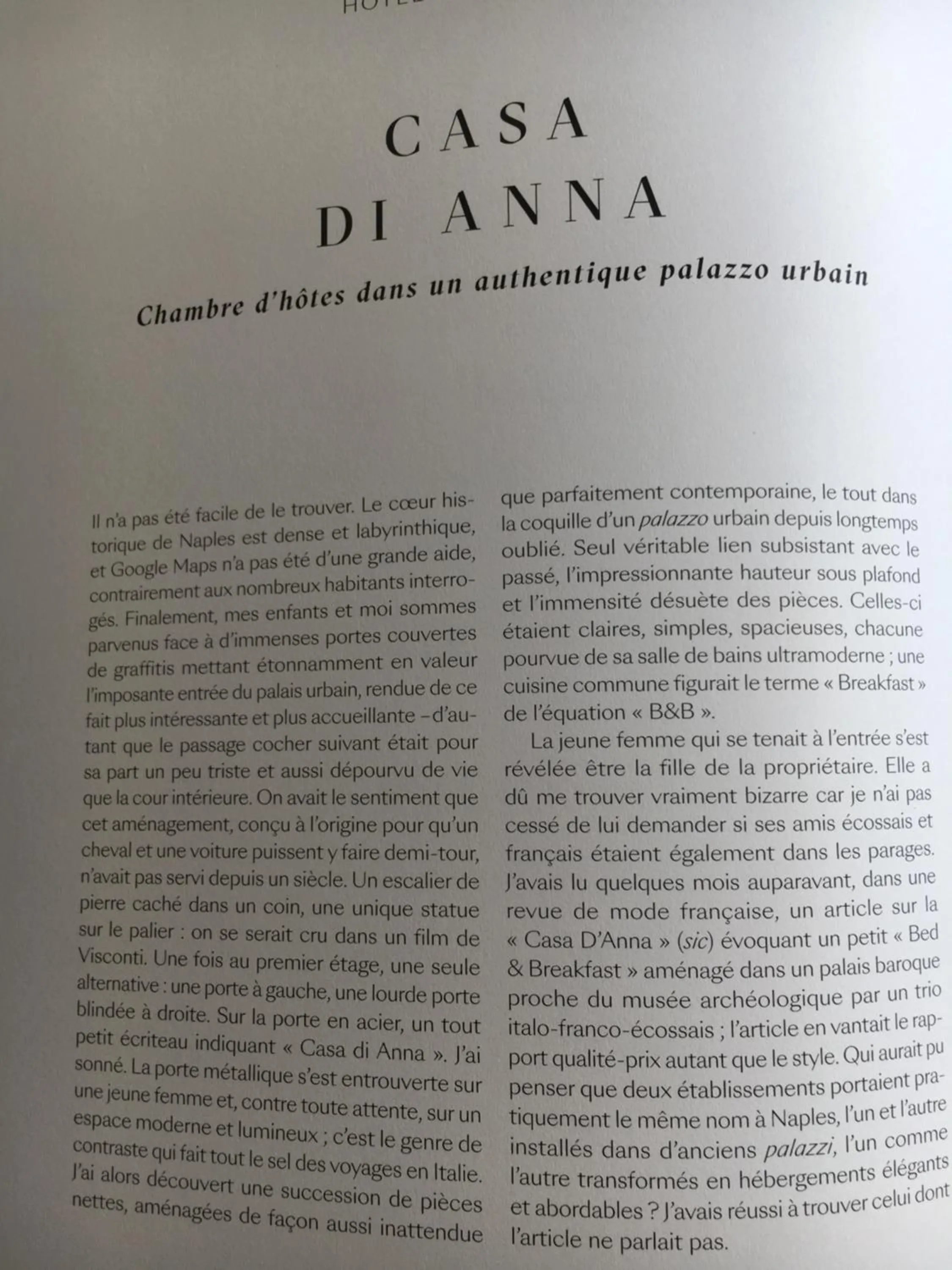 Decorative detail in A Casa di Anna