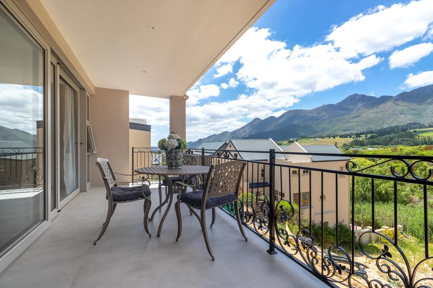Balcony/Terrace in L'ermitage - Franschhoek Chateau & Villas
