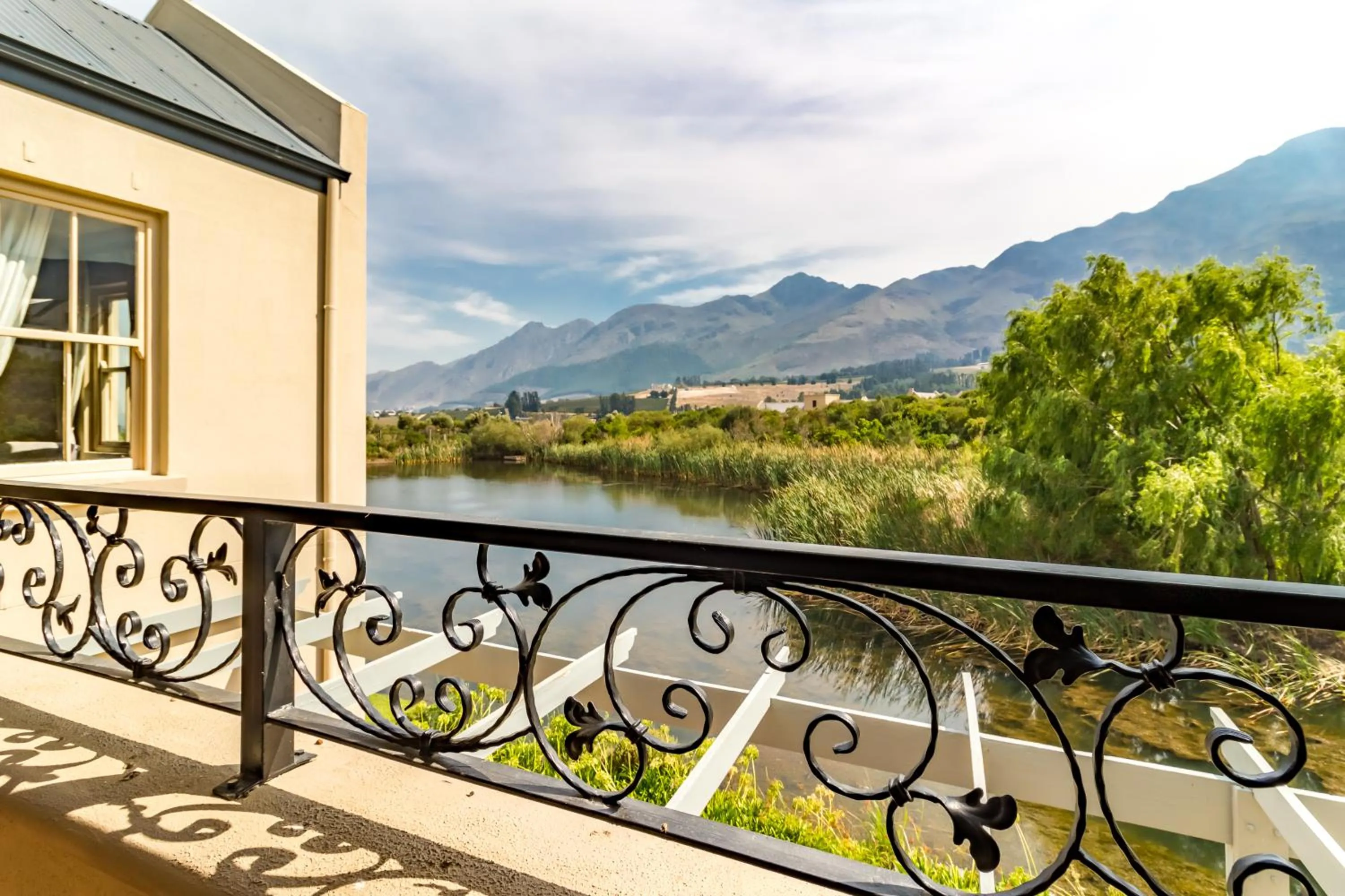 Balcony/Terrace in L'ermitage - Franschhoek Chateau & Villas