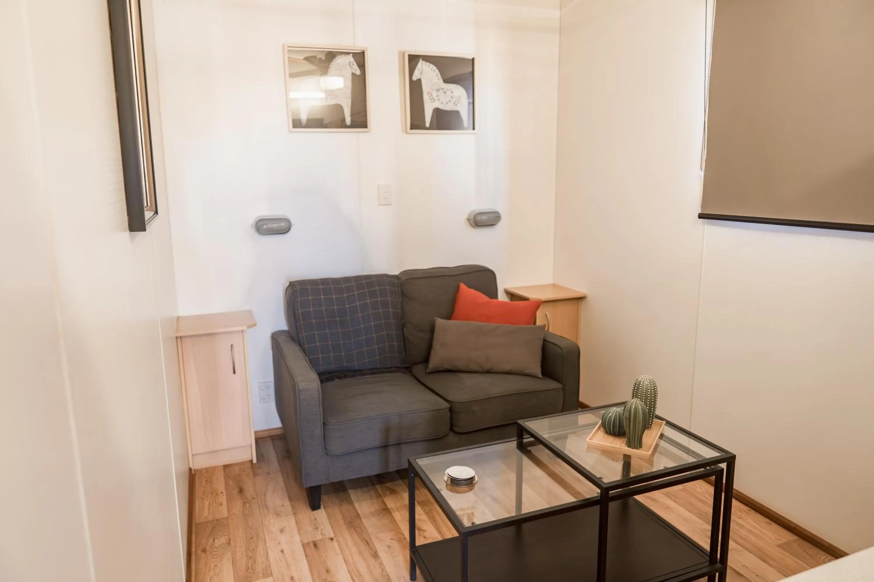 Living room in The Sundowner Cabin & Tourist Park