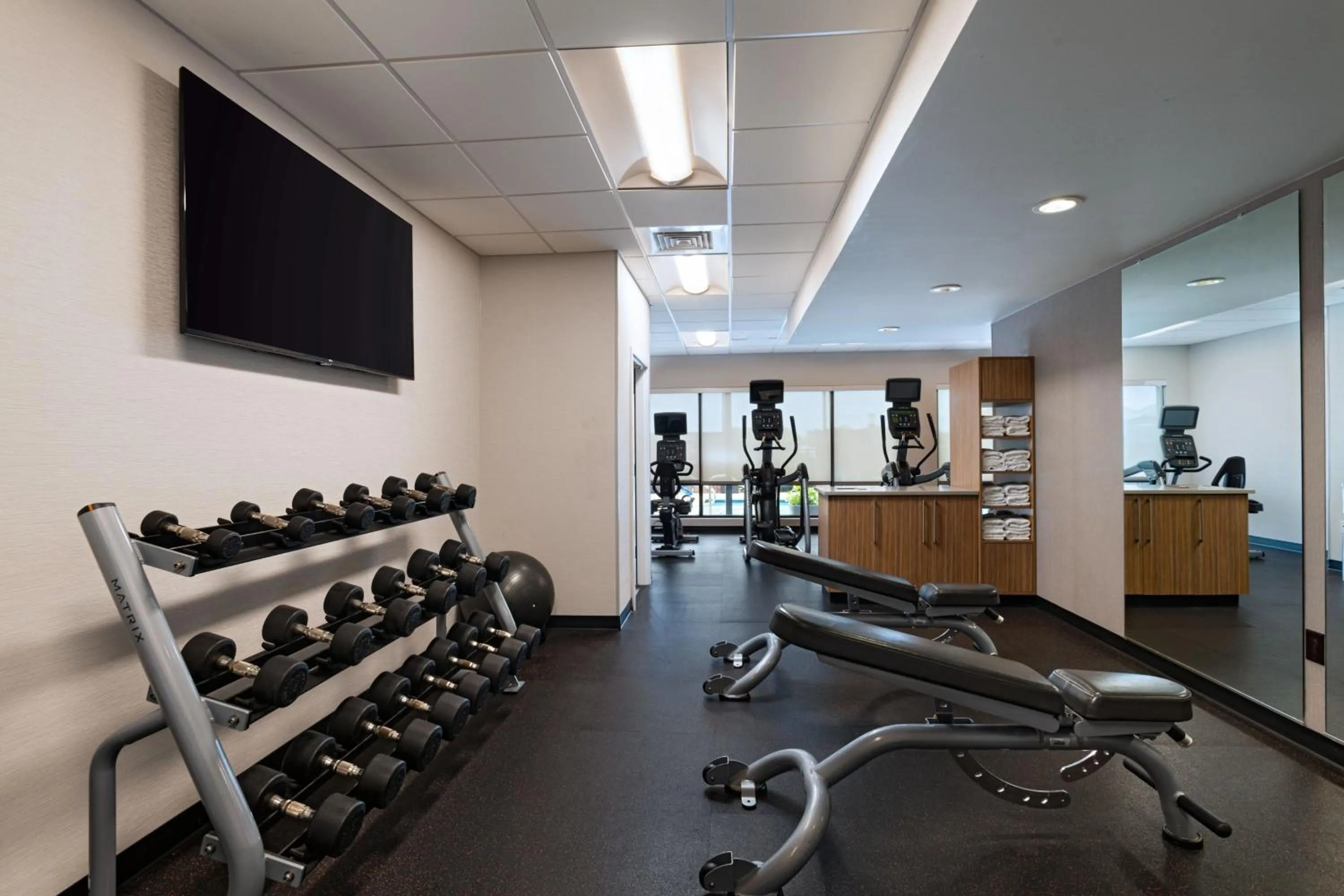Fitness centre/facilities in TownePlace Suites by Marriott Macon Mercer University