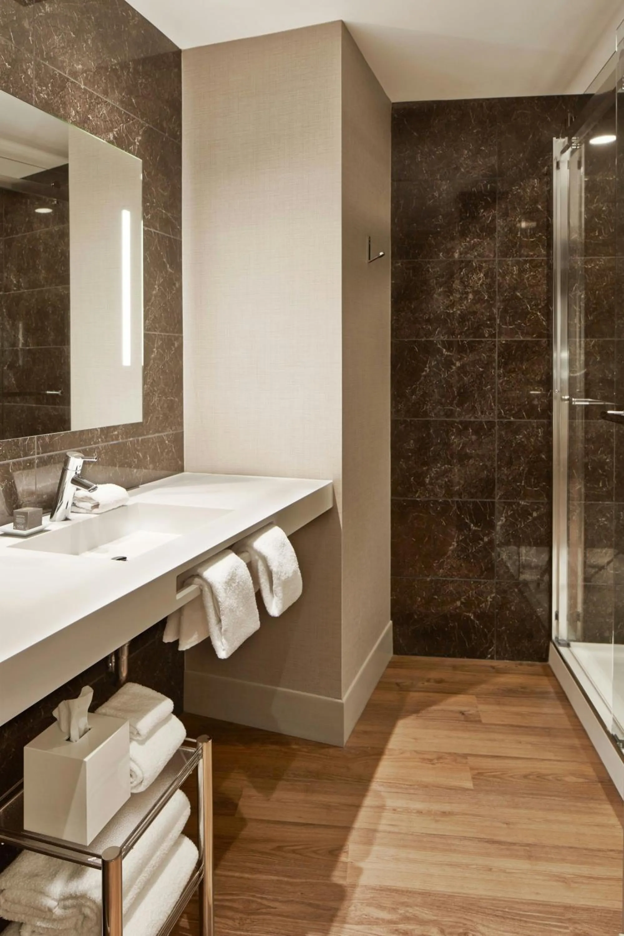 Bathroom in AC Hotel by Marriott Minneapolis Downtown