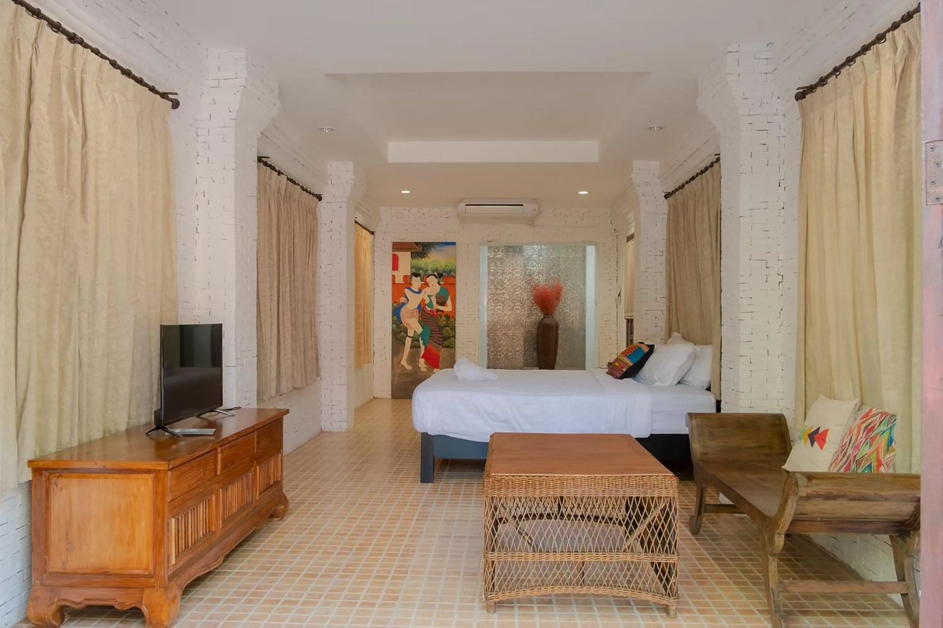 Bed in Baan Tawai Lanna Resort